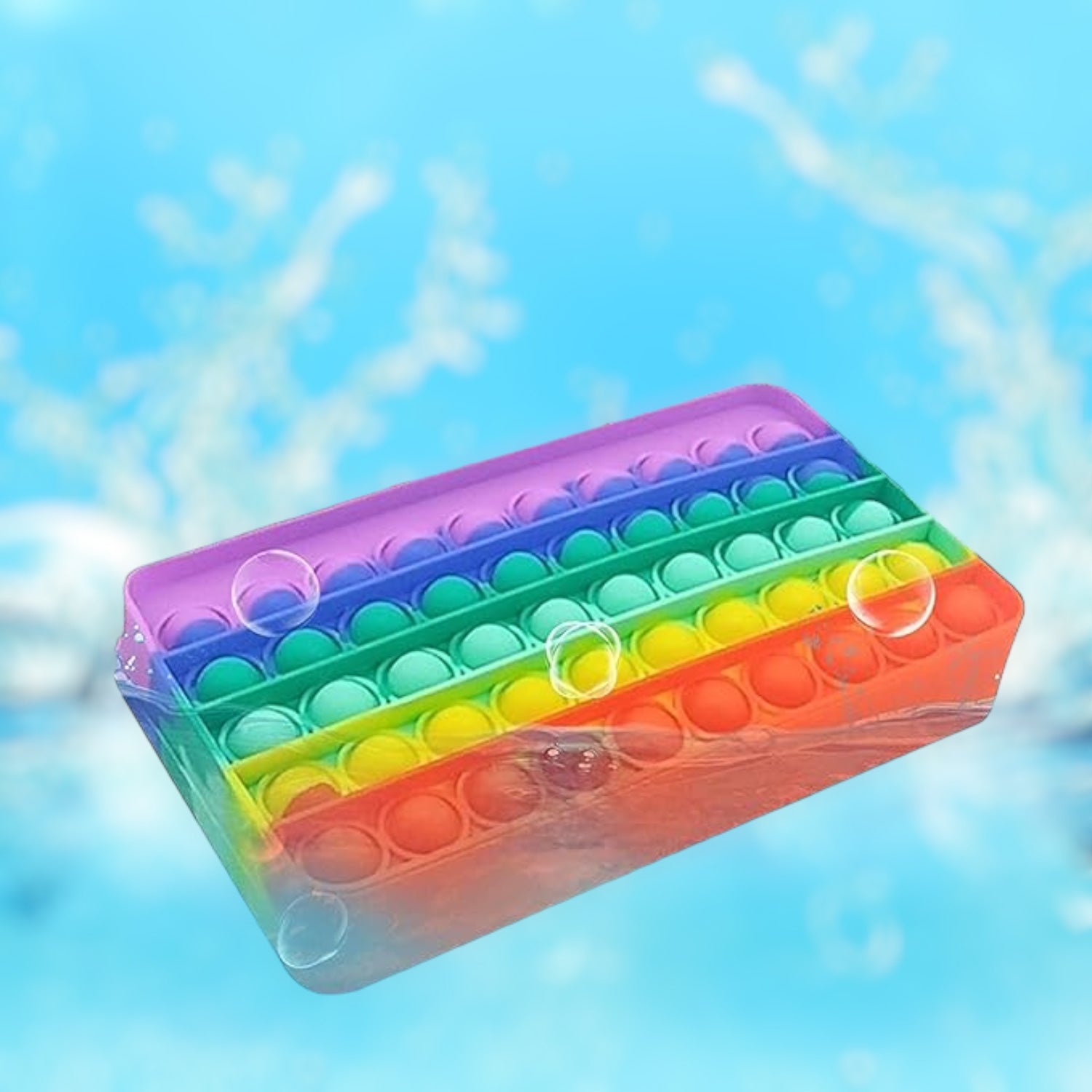 Popit Pencil Box for Kids | Fun Stationery Kit with Pop-It Design | School Supply Organizer with Compartments | Cute Study Box for Boys & Girls - Apkamart