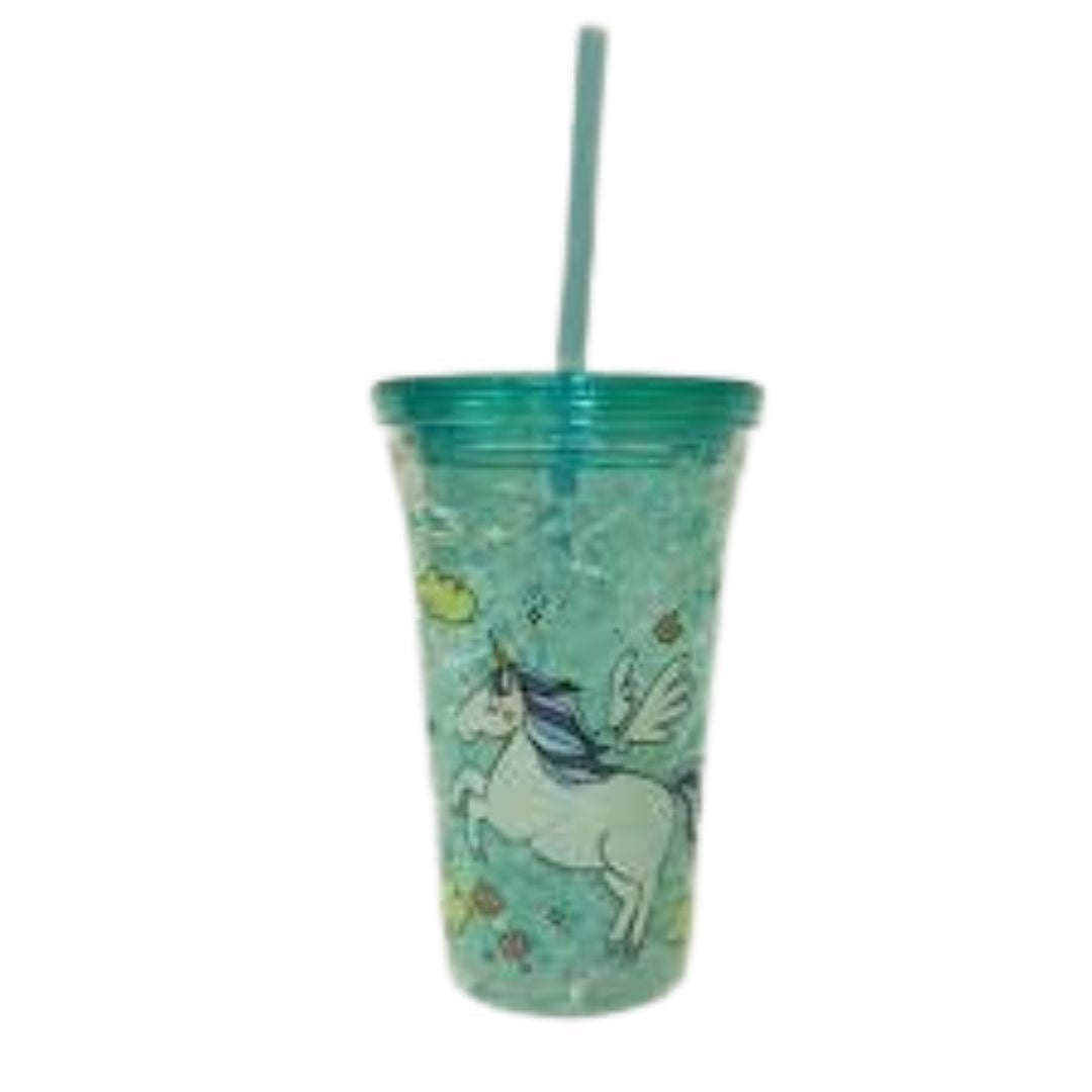 Unicorn Sipper Bottle with Straw & Lid | Kid's Tumbler | Mug For Water, Milk & Juice - For Kids Birthday Gift & Return Gift - Apkamart #Style_Pack of 2