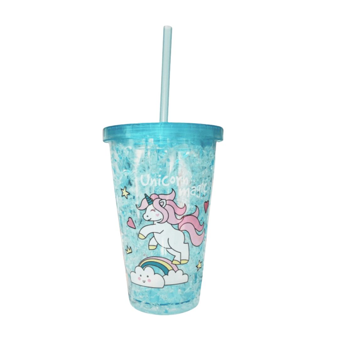 Unicorn Sipper Bottle with Straw & Lid | Kid's Tumbler | Mug For Water, Milk & Juice - For Kids Birthday Gift & Return Gift - Apkamart #Style_Pack of 2