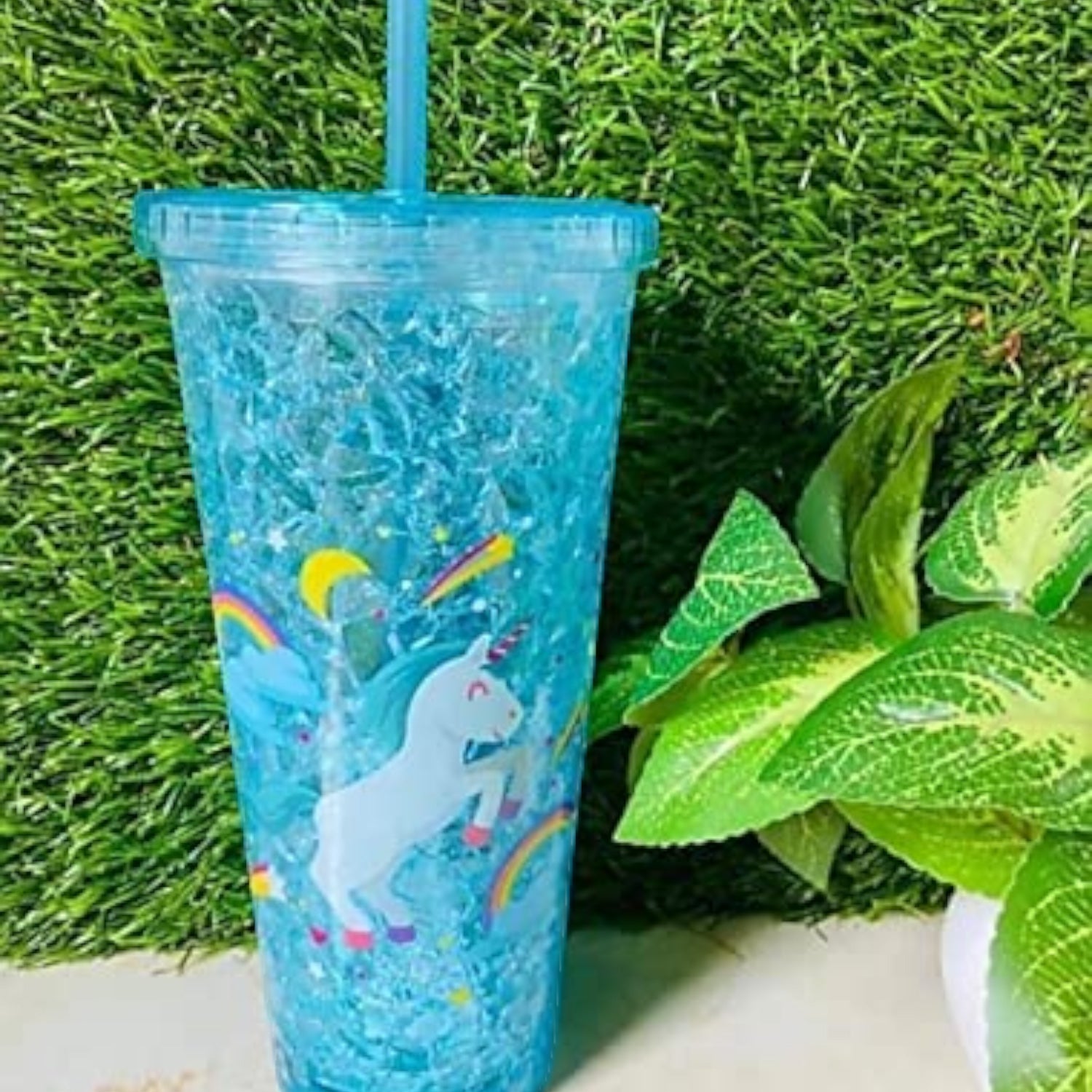 Unicorn Sipper Bottle with Straw & Lid | Kid's Tumbler | Mug For Water, Milk & Juice - For Kids Birthday Gift & Return Gift - Apkamart #Style_Pack of 1