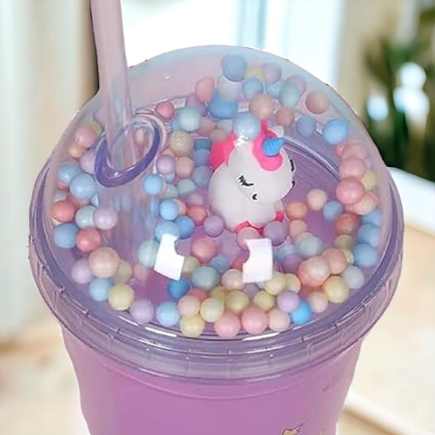 Unicorn Sipper Bottle With LED Glow Light | Tumbler with Straw & Lid - For Kids Birthday Gift & Return Gift - Apkamart #Style_pack of 2