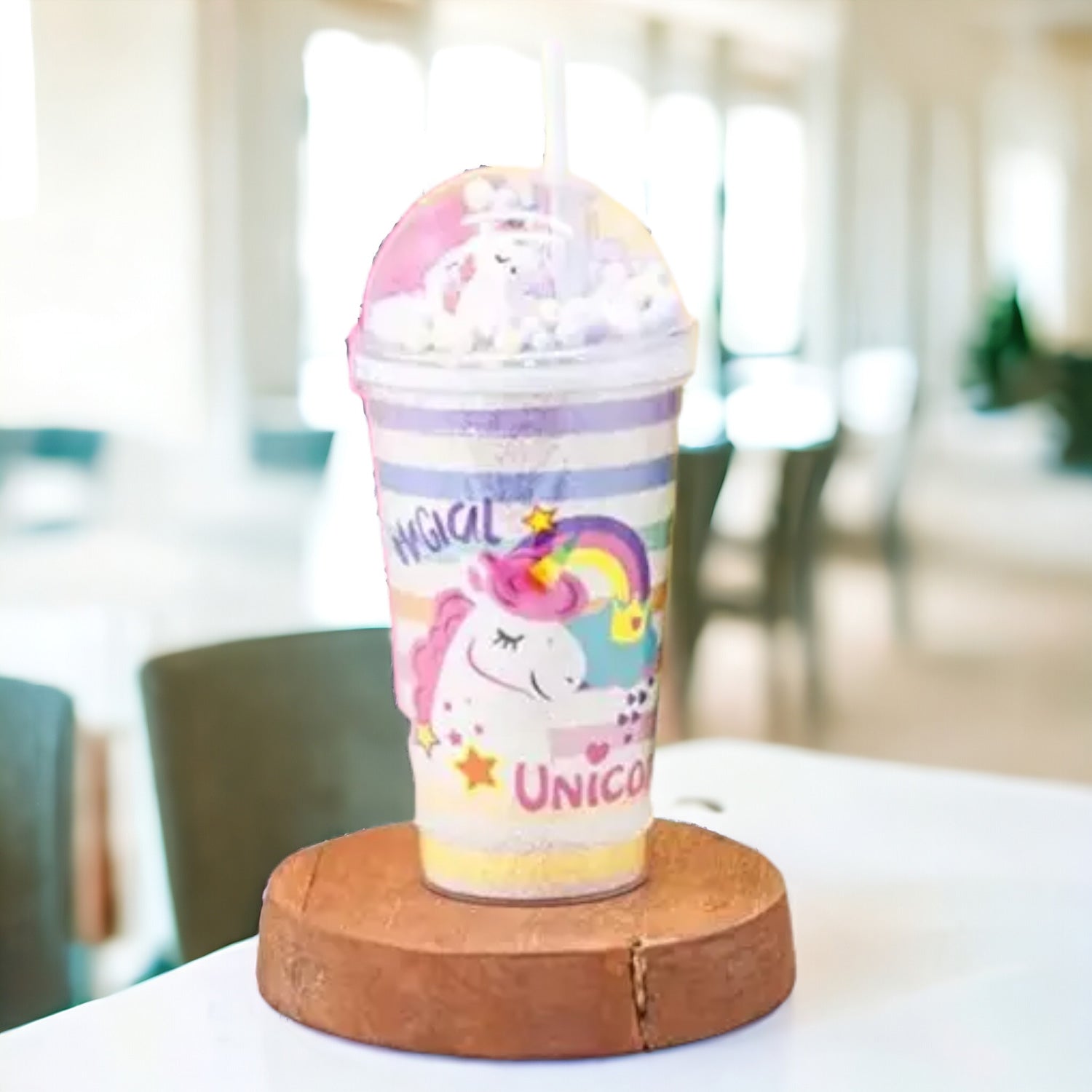 Unicorn Sipper Bottle With LED Glow Light | Tumbler with Straw & Lid - For Kids Birthday Gift & Return Gift - Apkamart #Style_pack of 3