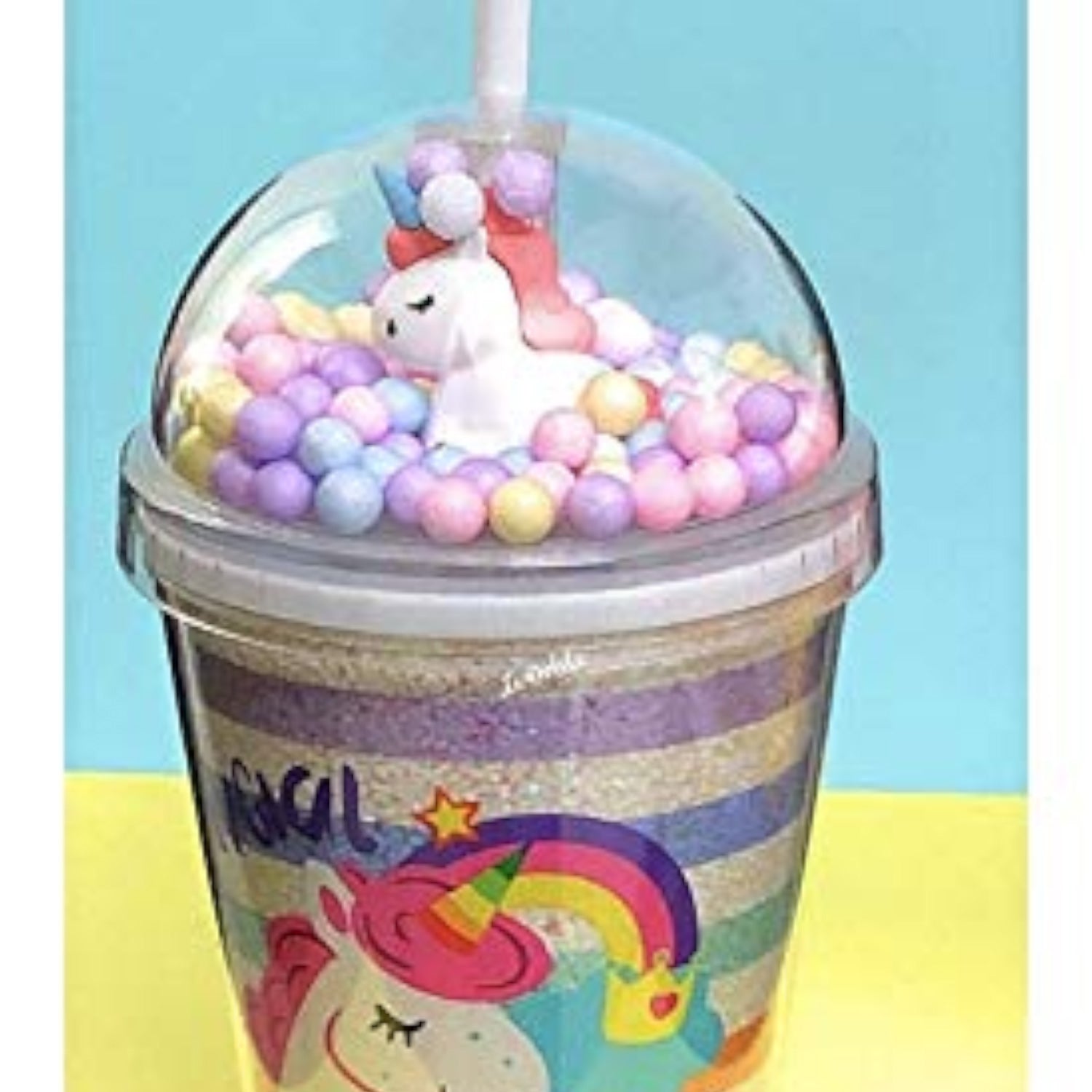 Unicorn Sipper Bottle With LED Glow Light | Tumbler with Straw & Lid - For Kids Birthday Gift & Return Gift - Apkamart #Style_pack of 1