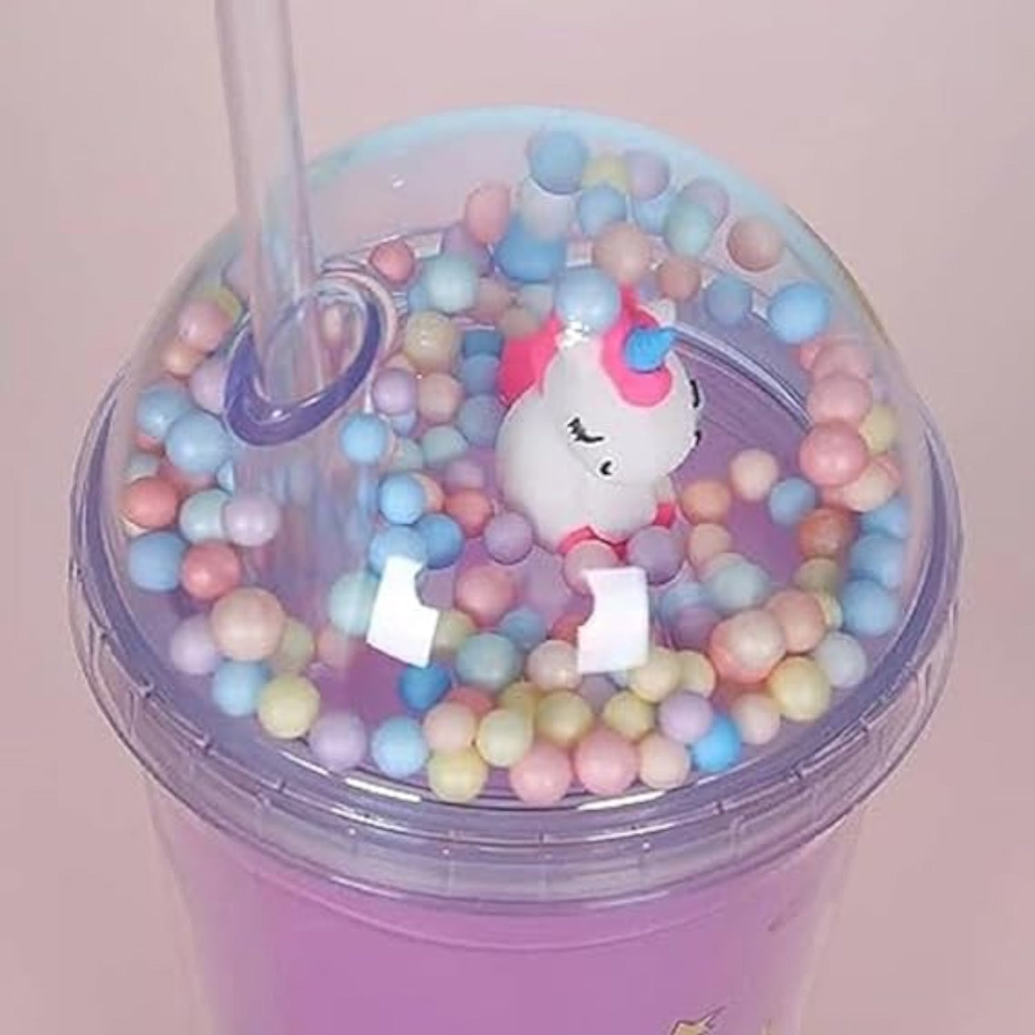 Unicorn Sipper Bottle With LED Glow Light | Tumbler with Straw & Lid - For Kids Birthday Gift & Return Gift - Apkamart #Style_pack of 3