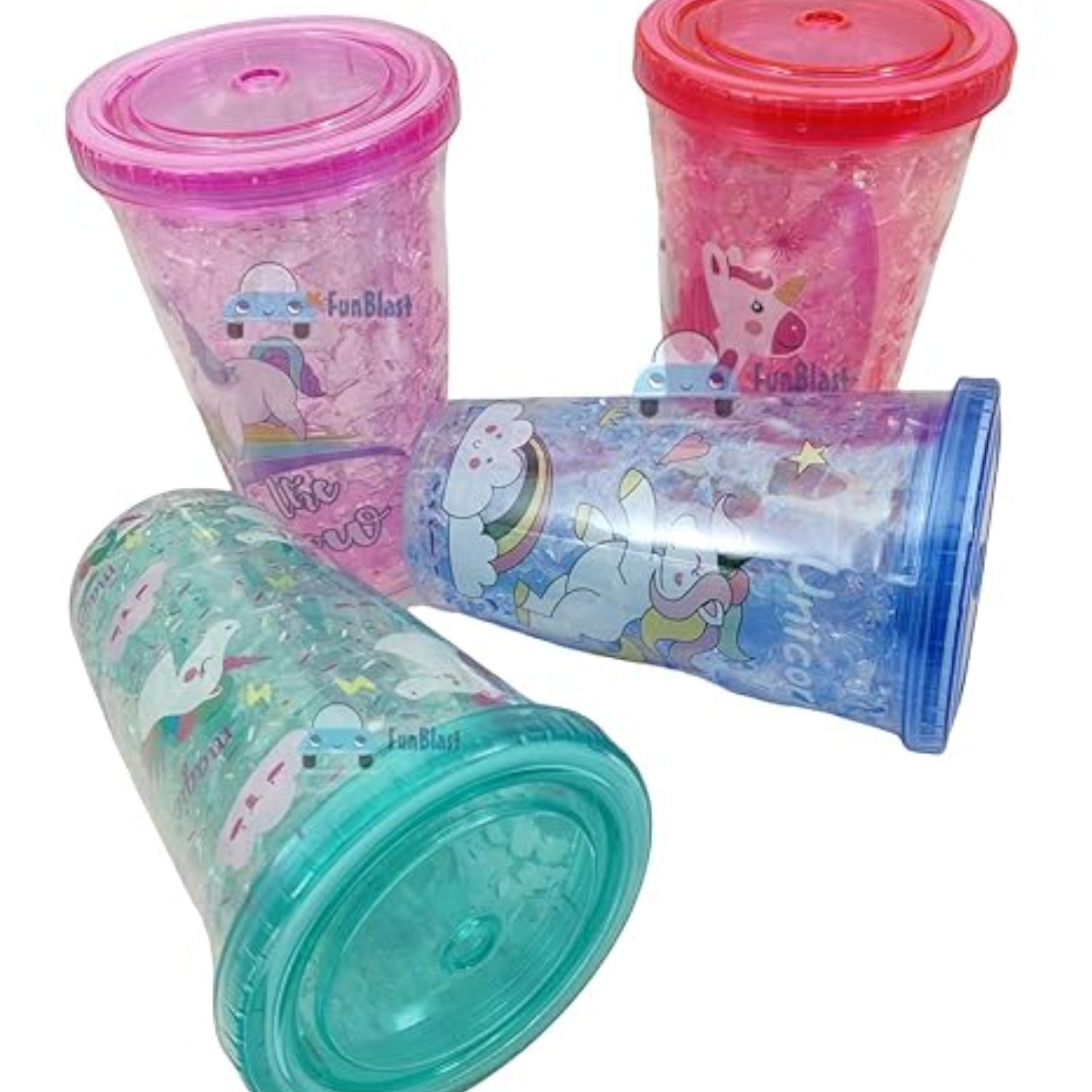 Unicorn Sipper Bottle with Straw & Lid | Kid's Tumbler | Mug For Water, Milk & Juice - For Kids Birthday Gift & Return Gift - Apkamart #Style_Pack of 1