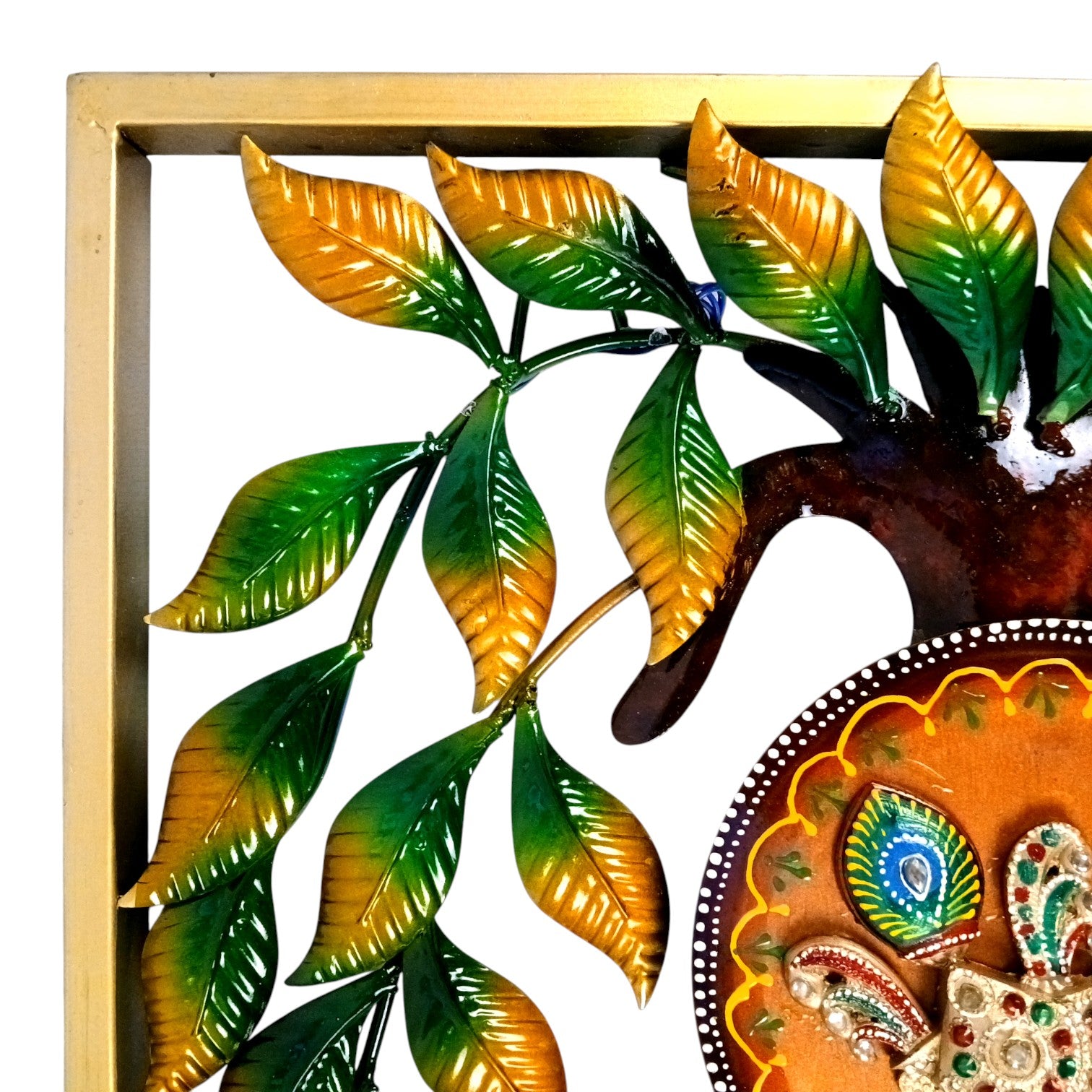 Krishna Wall Hanging With LED Lights for Home Decor | Decorative Wall Art Showpiece for Living Room, Bedroom & Office | Traditional & Modern Home Decoration - 24 Inch - Apkamart