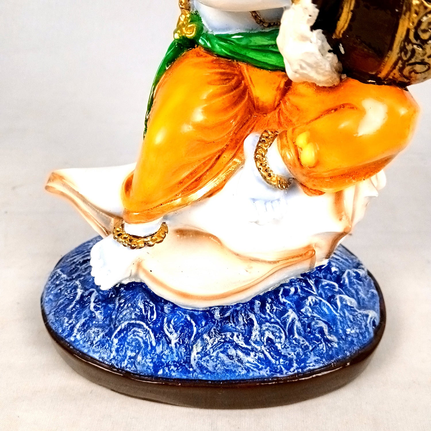 Bal Gopal Krishna Statue | Laddu Gopal Sitting on Shankh Idol | Makhan Chor Baby Krishna Murti - for Pooja, Home, Office Decor & Gifts - 11 Inch - Apkamart