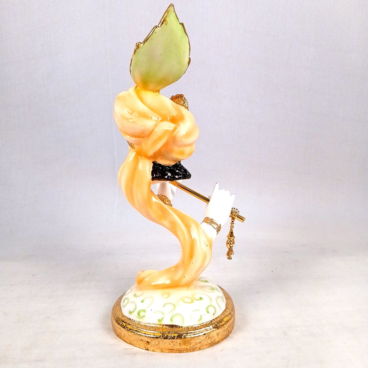 Lord Krishan Idol Murti| Decorative Krishna Face Statue Showpiece - for Home, Puja Room, Table Decor, Living Room, Office Desk & Gift - 14 inch - Apkamart