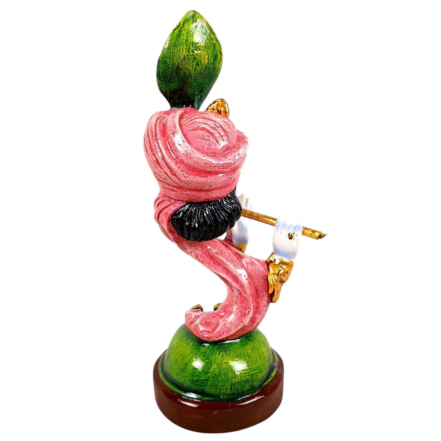 Krishna Statue with Bansuri for Home & Pooja Room Decor | Religious Table Decor, Diwali & Janmashtami Gift - 11 Inch - Apkamart