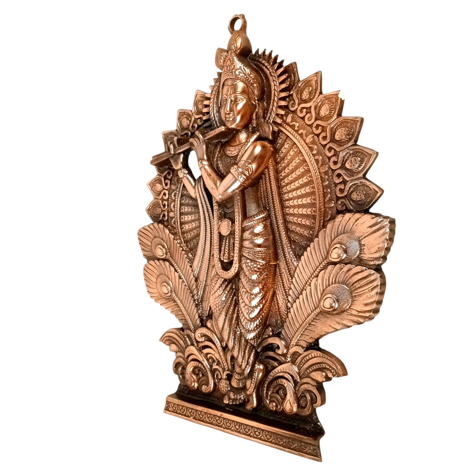 Krishan Wall Hanging Showpiece | Tabletop & Wall Decor | Spiritual Handicraft for Home, Bedroom, Living Room | Premium Gift for Birthday & Festive Occasions - 17 Inch - Apkamart