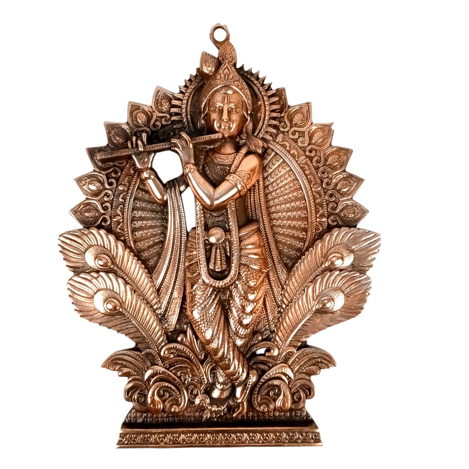 Krishan Wall Hanging Showpiece | Tabletop & Wall Decor | Spiritual Handicraft for Home, Bedroom, Living Room | Premium Gift for Birthday & Festive Occasions - 17 Inch - Apkamart
