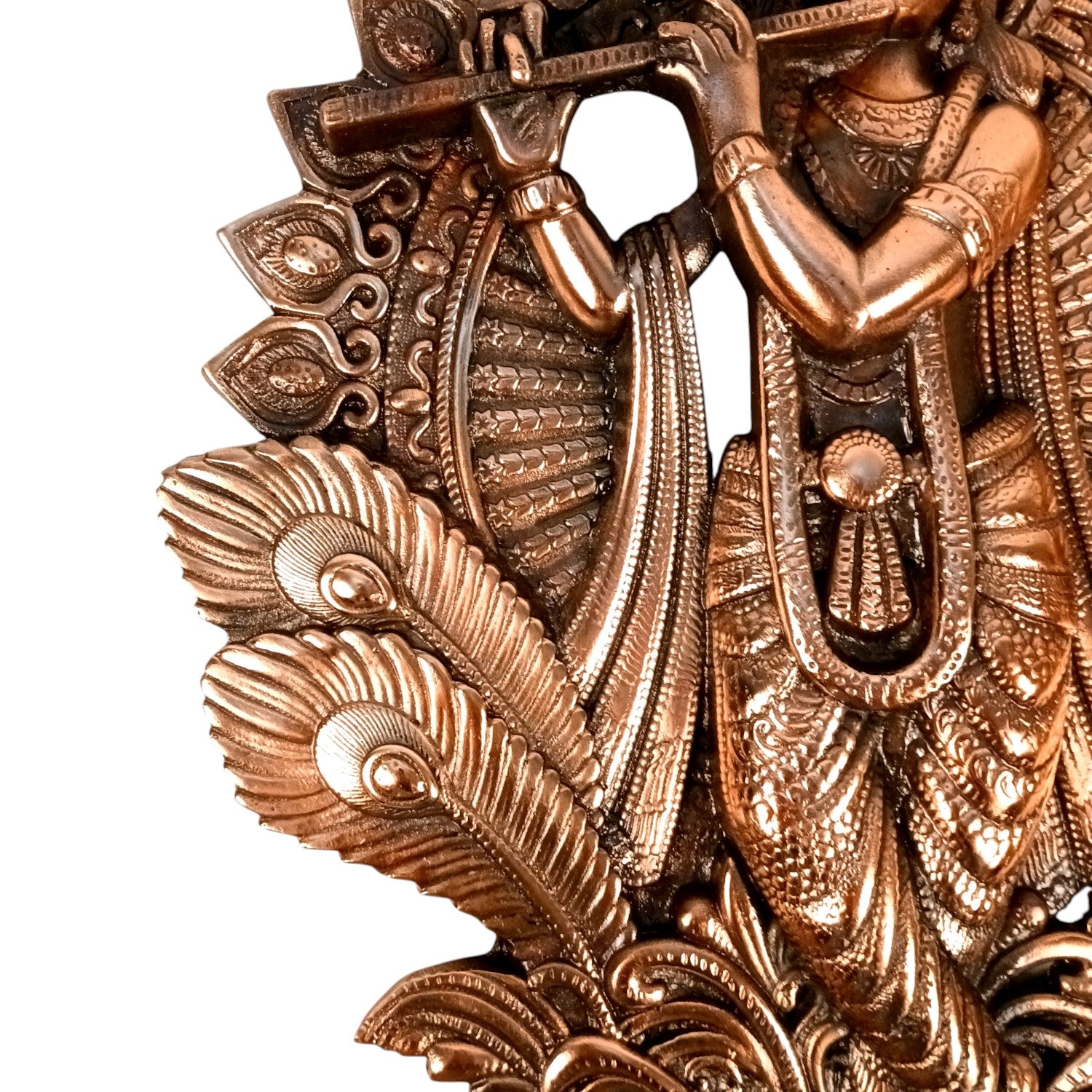 Krishan Wall Hanging Showpiece | Tabletop & Wall Decor | Spiritual Handicraft for Home, Bedroom, Living Room | Premium Gift for Birthday & Festive Occasions - 17 Inch - Apkamart