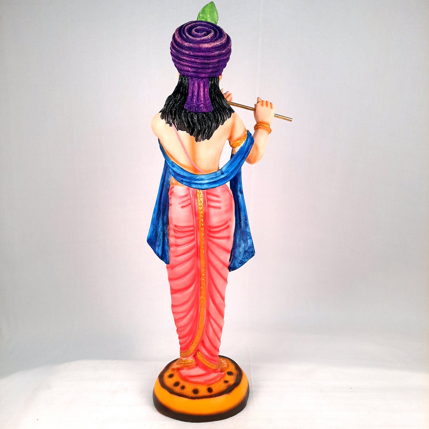 Krishna Idol Statue | Krishna Playing Bansuri Big Murti - for Home Decor, Living Room, Mandir, Temple, Pooja, Table, Office & Gifts - 30 Inch - apkamart