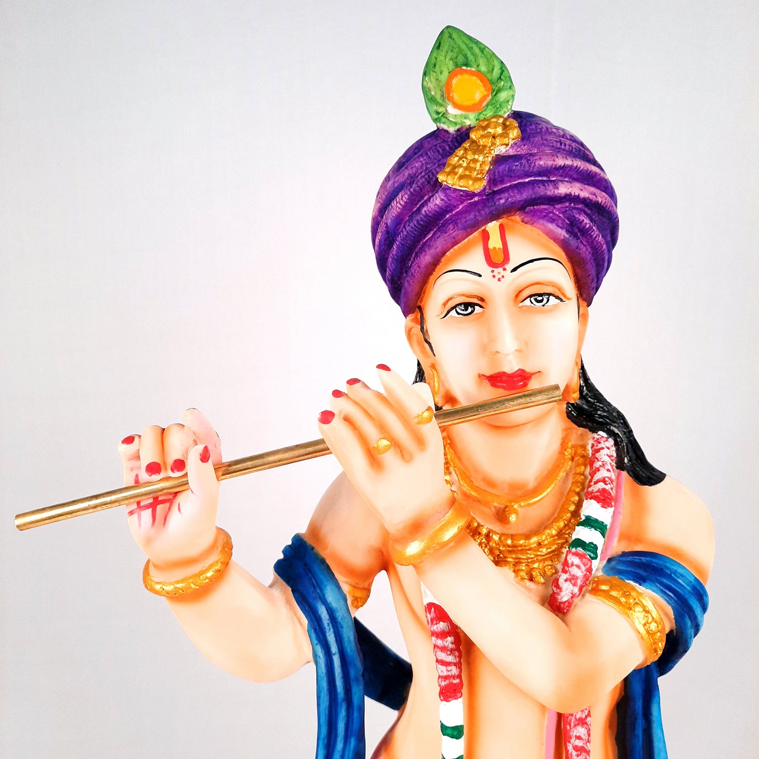 Krishna Idol Statue | Krishna Playing Bansuri Big Murti - for Home Decor, Living Room, Mandir, Temple, Pooja, Table, Office & Gifts - 30 Inch - apkamart