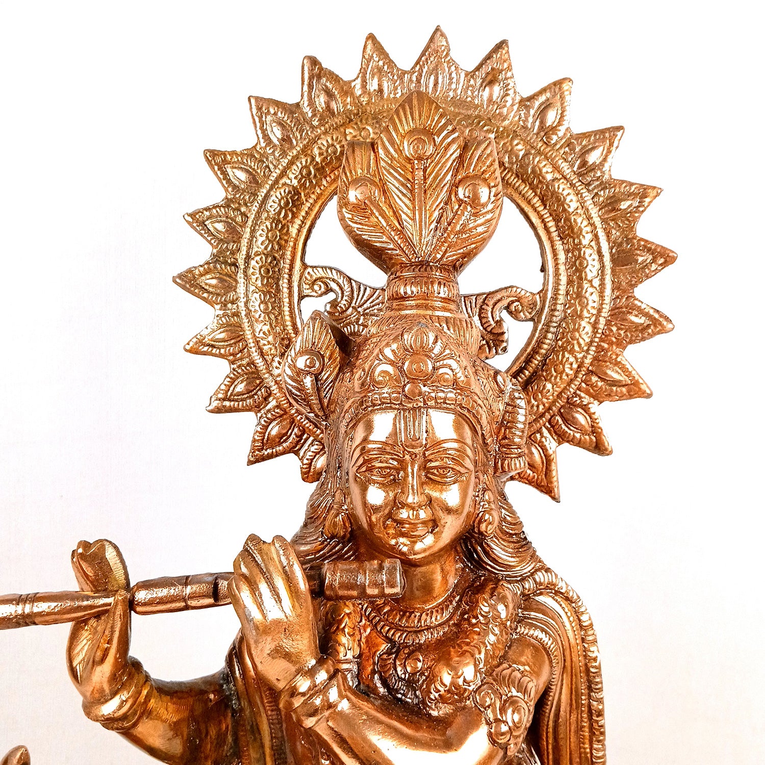 Krishna Statue Big | Shri Krishna With Cow Idol Murti - for Home, Table, Living Room, Office, Puja , Entrance Decoration & Gifts - 27 Inch - Apkamart