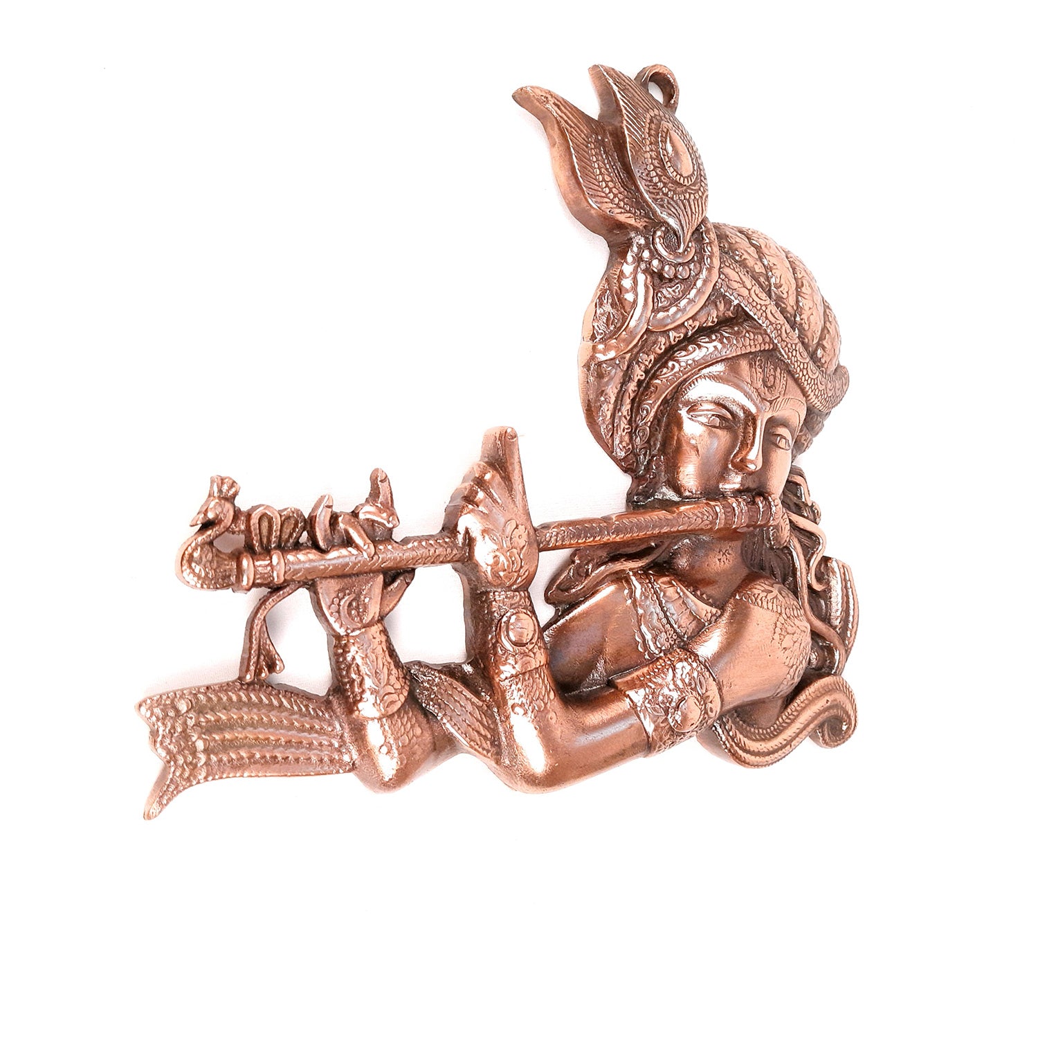 Shri Krishna Wall Hanging Idol | Lord Krishna Playing Flute Wall Hanging Statue Murti | Religious & Spiritual Art Sculpture - for Gift, Home, Living Room, Office, Puja Room Decoration - 11 Inch - Apkamart