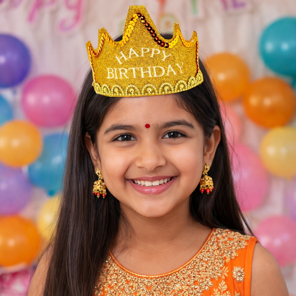 Light Up Birthday Crown For Kids Boys Girls Party