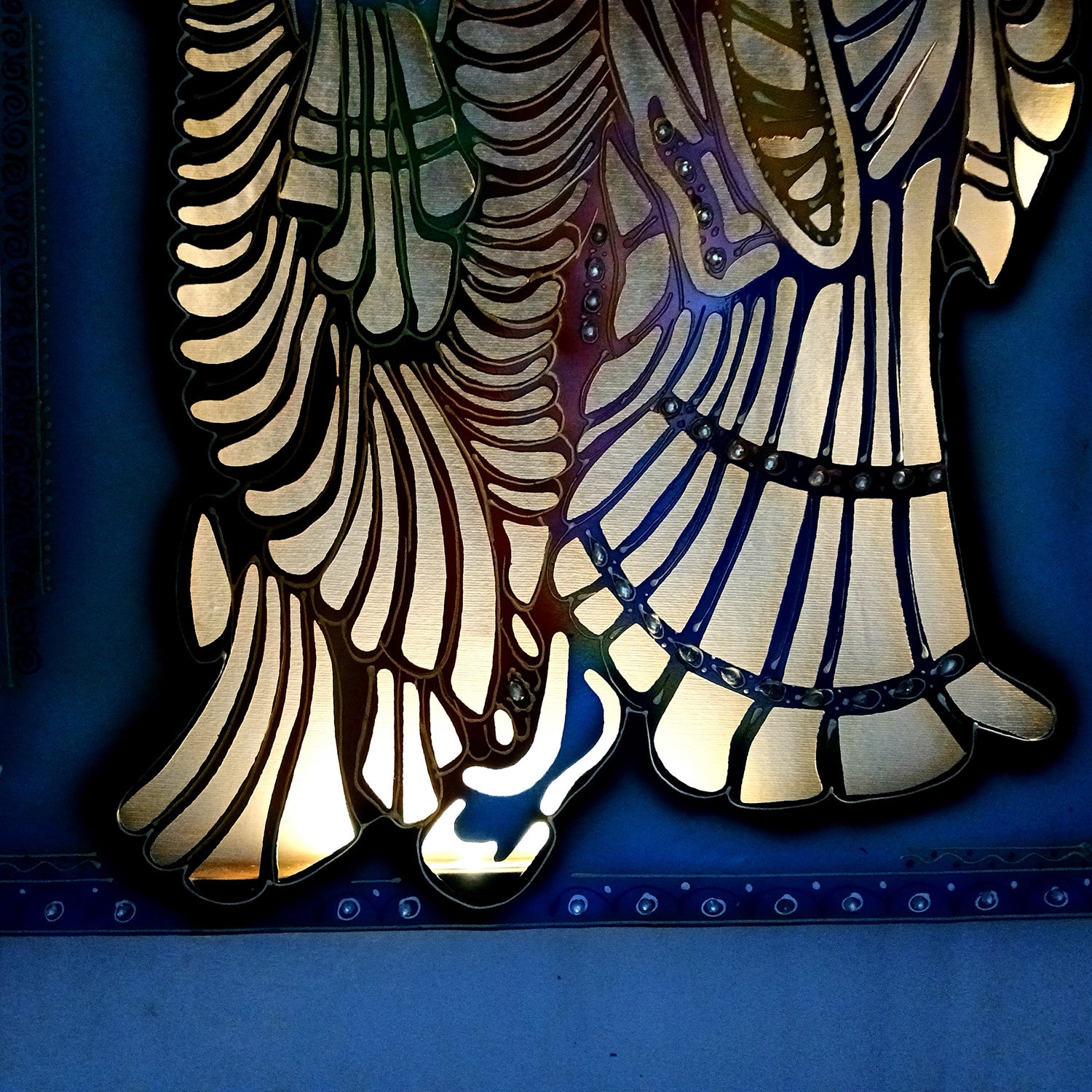 Radha Krishna Wall Hanging with LED Light | Decorative Backlit Metal Wall Decor - For Home, Office, Living Room Wall Decor & Gifts - 30 Inch - Apkamart