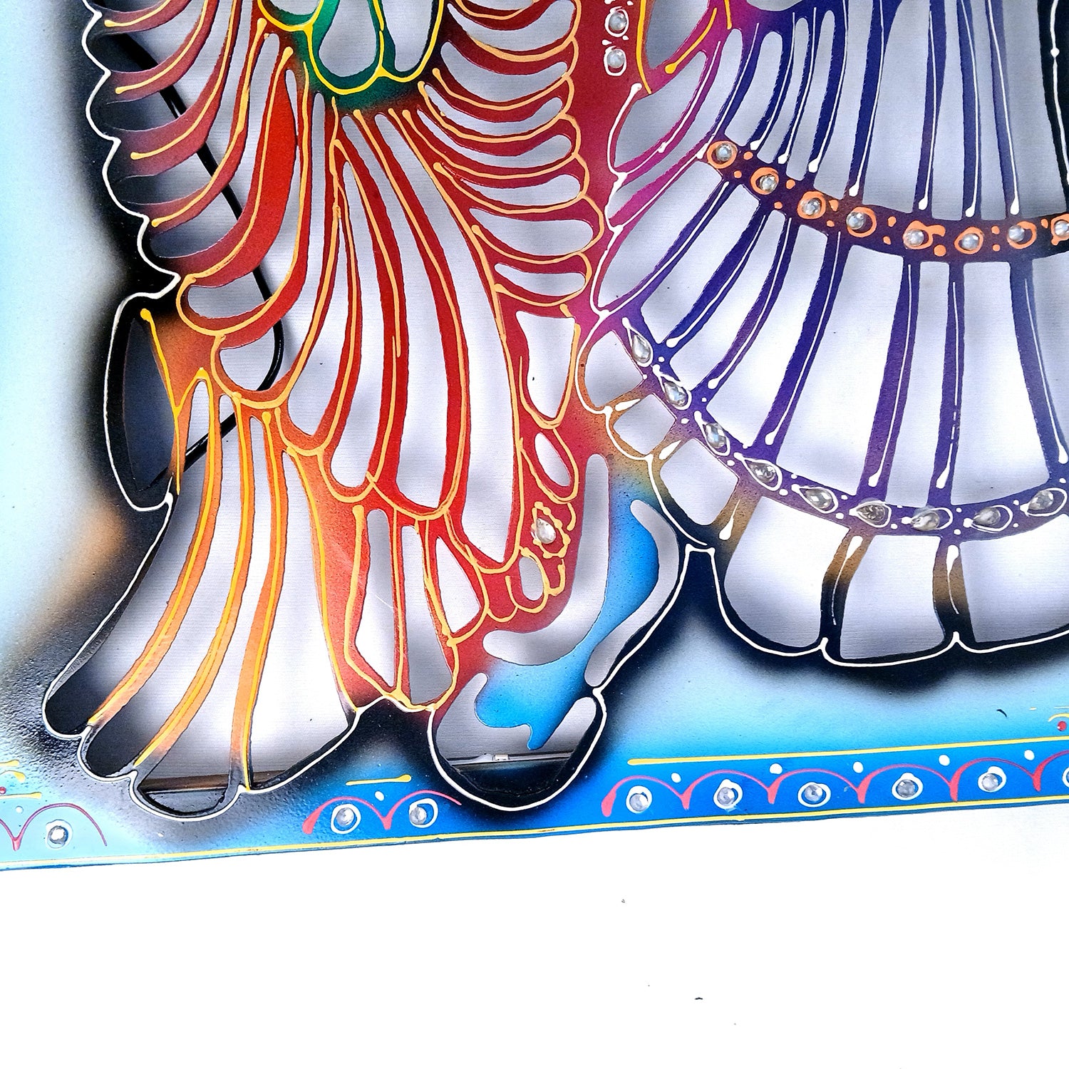 Radha Krishna Wall Hanging with LED Light | Decorative Backlit Metal Wall Decor - For Home, Office, Living Room Wall Decor & Gifts - 30 Inch - Apkamart