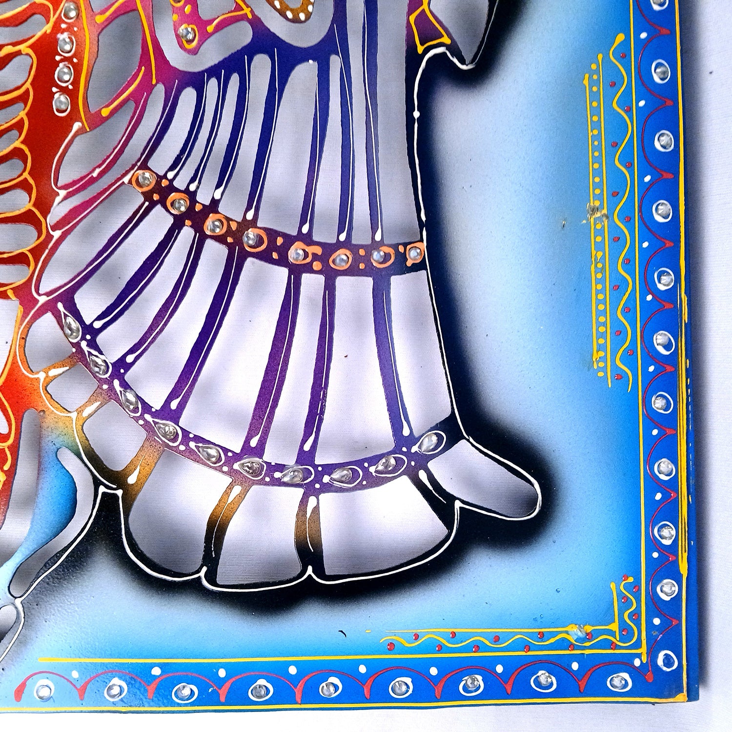 Radha Krishna Wall Hanging with LED Light | Decorative Backlit Metal Wall Decor - For Home, Office, Living Room Wall Decor & Gifts - 30 Inch - Apkamart