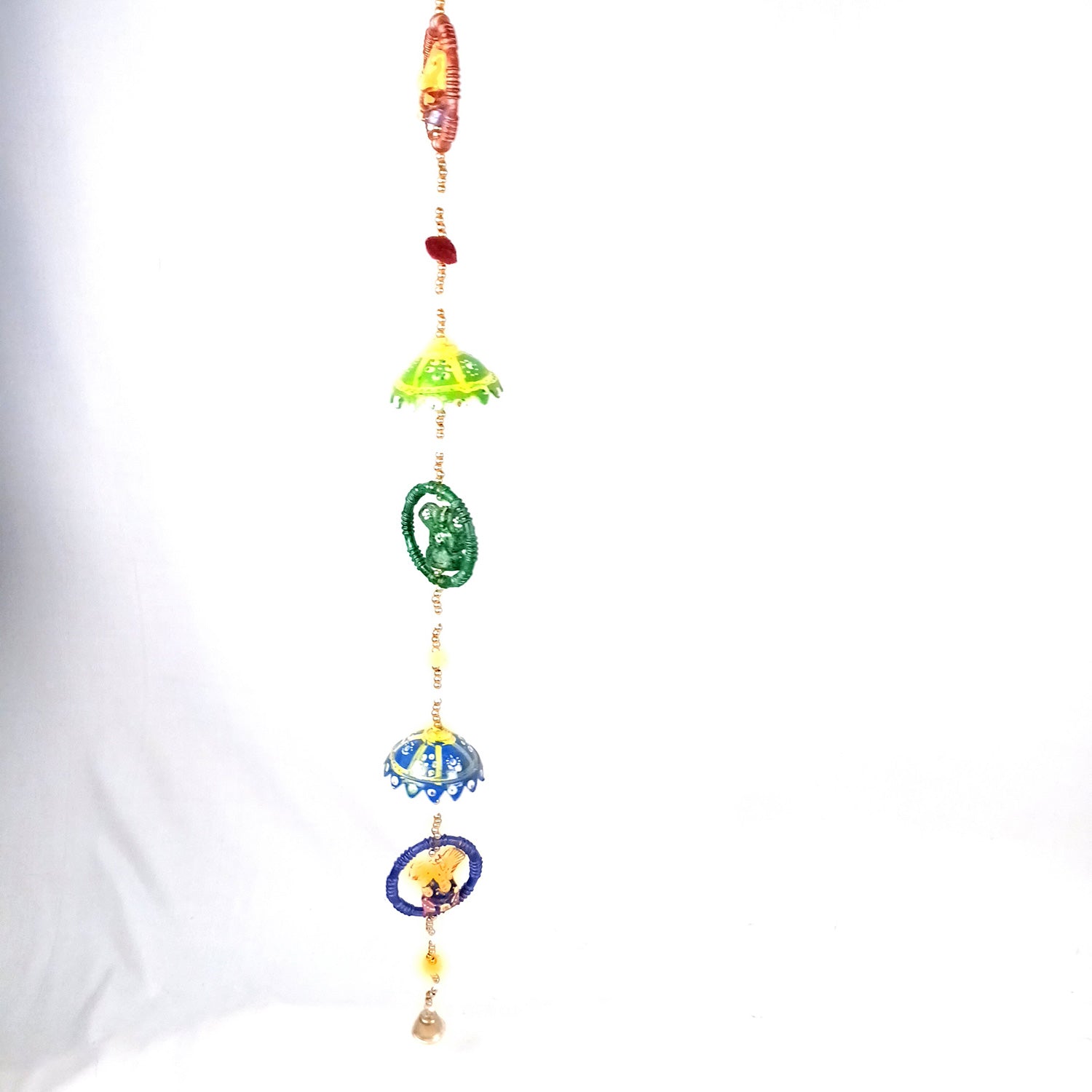 Latkan Toran Wall Hanging | Rajasthani Traditional Strings with Bells - Ganesha Design - For Main Door, Entrance, Wedding, Room, Home, Diwali Decoration - 20 Inch - Apkamart