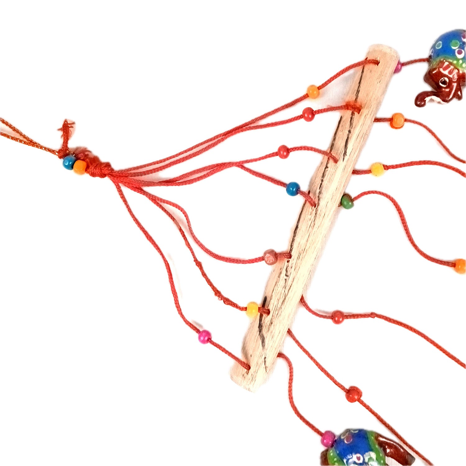 Latkan Toran Wall Hanging Set | Rajasthani Traditional Hangings with Bells - Elephant Design - For Main Door, Entrance, Wedding, Room, Home, Diwali Decoration - 14 Inch - Apkamart