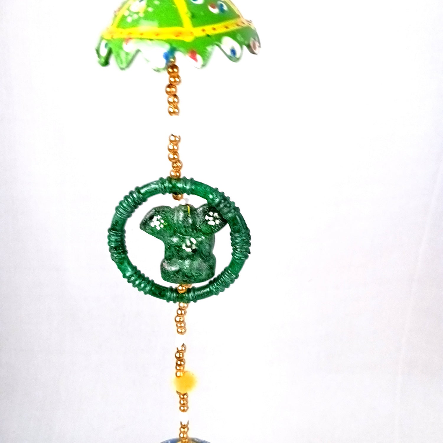 Latkan Toran Wall Hanging | Rajasthani Traditional Strings with Bells - Ganesha Design - For Main Door, Entrance, Wedding, Room, Home, Diwali Decoration - 20 Inch - Apkamart