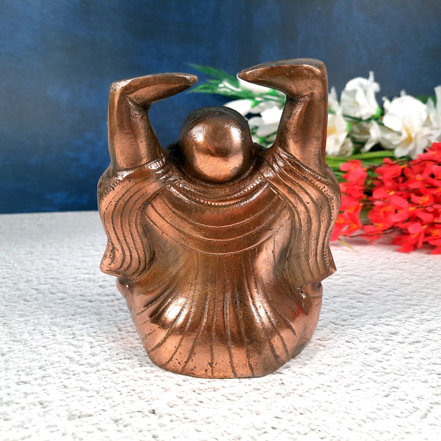 Laughing Buddha Showpiece For Good Luck | Laughing Buddha for Happiness, Positivity, Home Decor & Gift - 7 inch-Apkamart