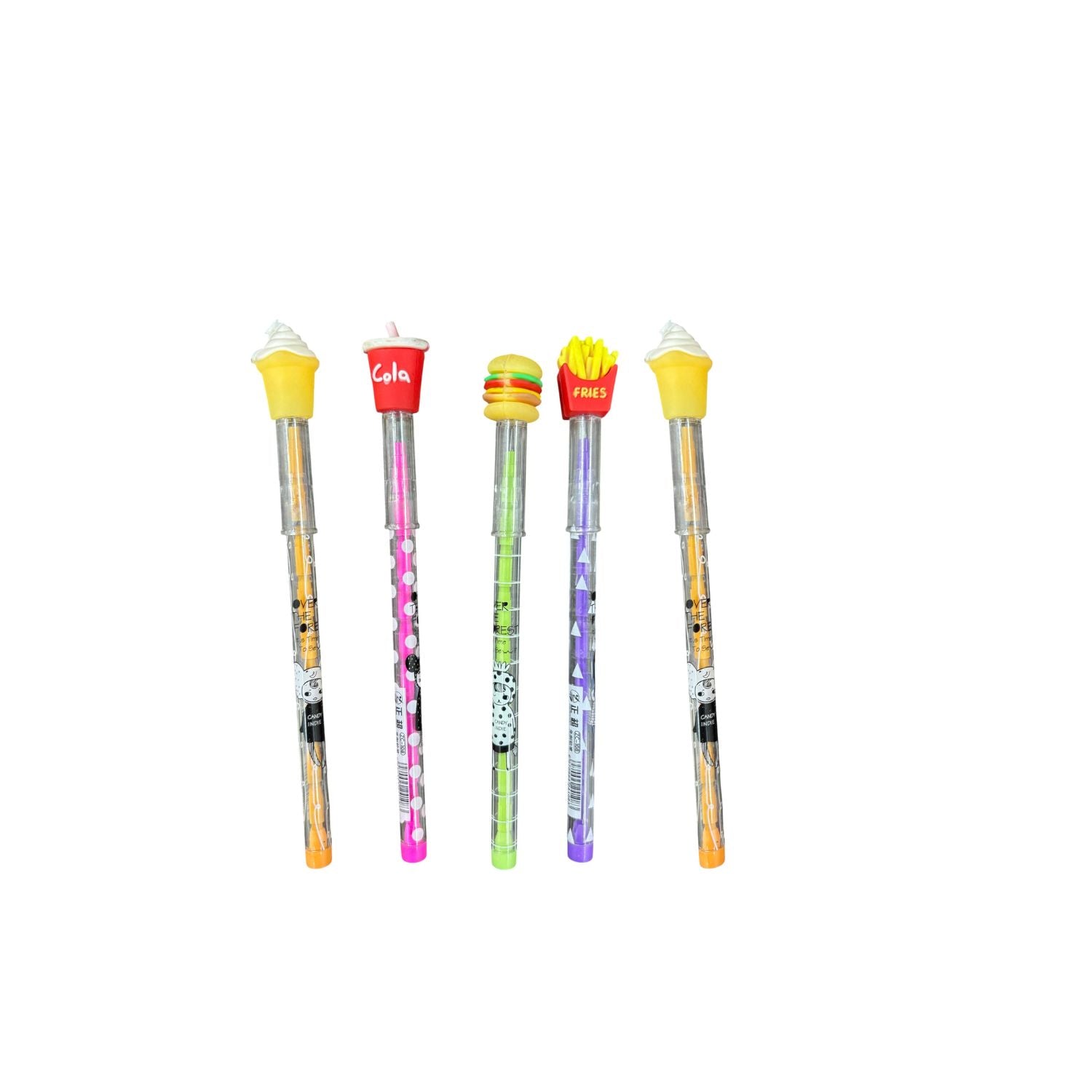 Lead Pencil for Kids | Multicolor Burger, Ice Cream Cold Drink Design | Drawing, Sketching & Return Gifts-Pack of 2 - Apkamart #Style_Pack Of 5
