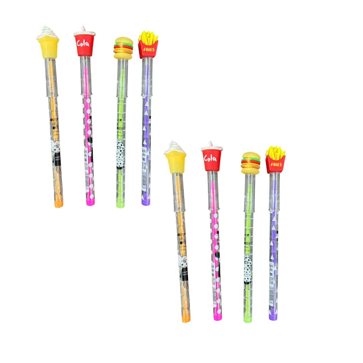 Lead Pencil for Kids | Multicolor Burger, Ice Cream Cold Drink Design | Drawing, Sketching & Return Gifts-Pack of 2 - Apkamart #Style_Pack Of 8