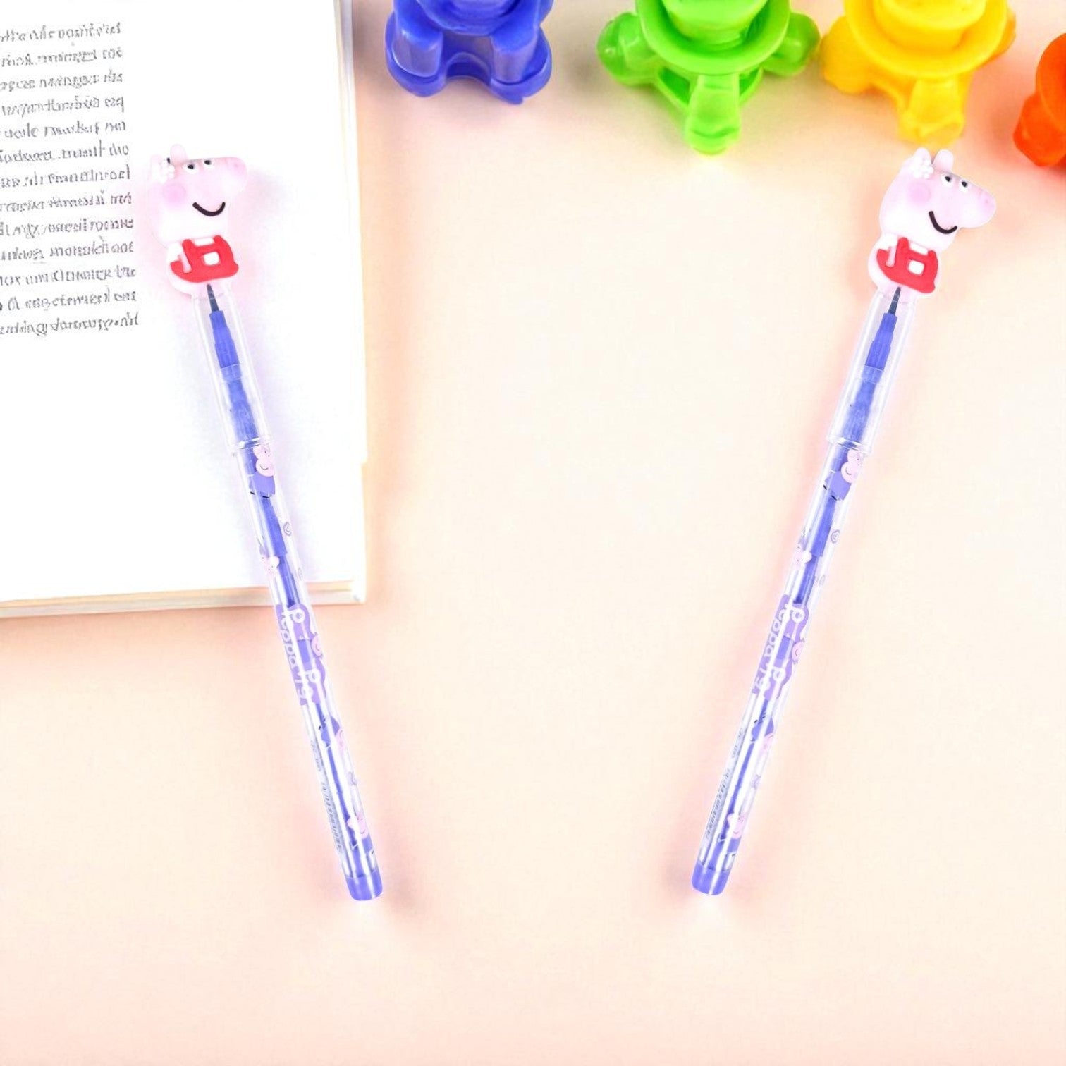 Lead Pencil for Kids | Multicolor Cartoon Pig | Drawing, Sketching & Return Gifts-Pack of 2 - Apkamart #Style_Pack Of 2