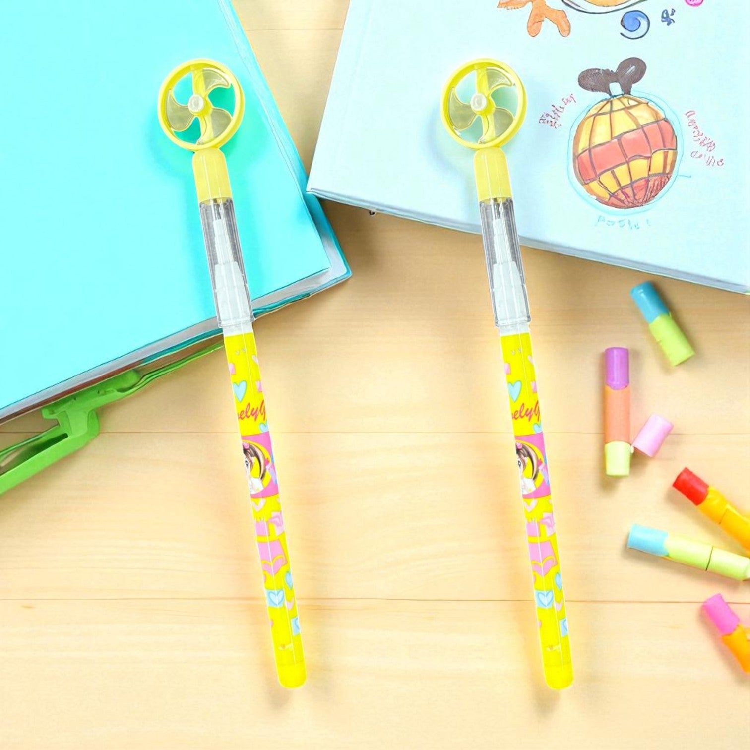 Lead Pencil for Kids – Multicolor Playing Fan Design | Smooth Writing Pencils for School, Drawing & Gifting- Pack of 2 - Apkamart #Style_Pack Of 2