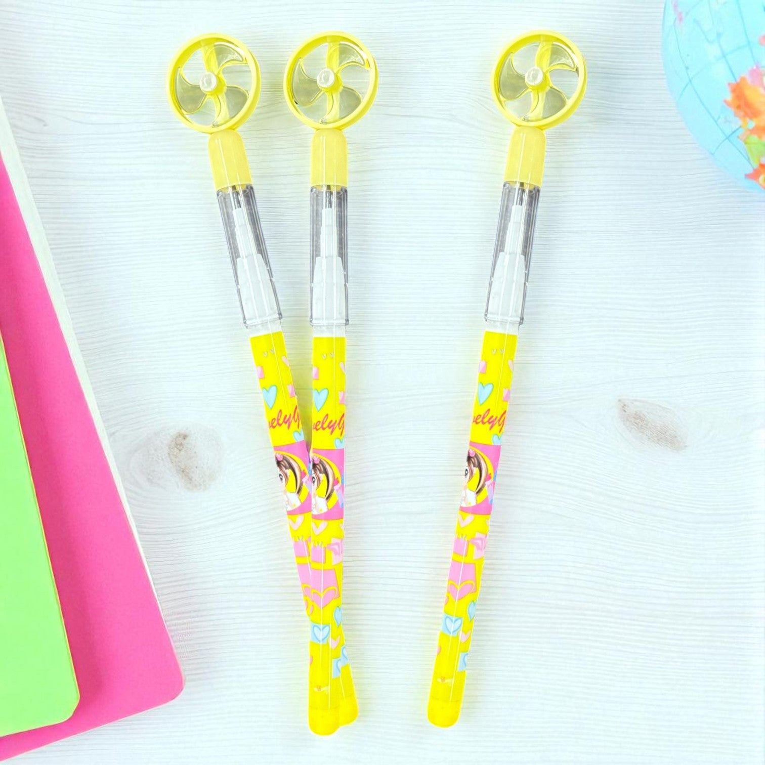 Lead Pencil for Kids – Multicolor Playing Fan Design | Smooth Writing Pencils for School, Drawing & Gifting- Pack of 2 - Apkamart #Style_Pack Of 3