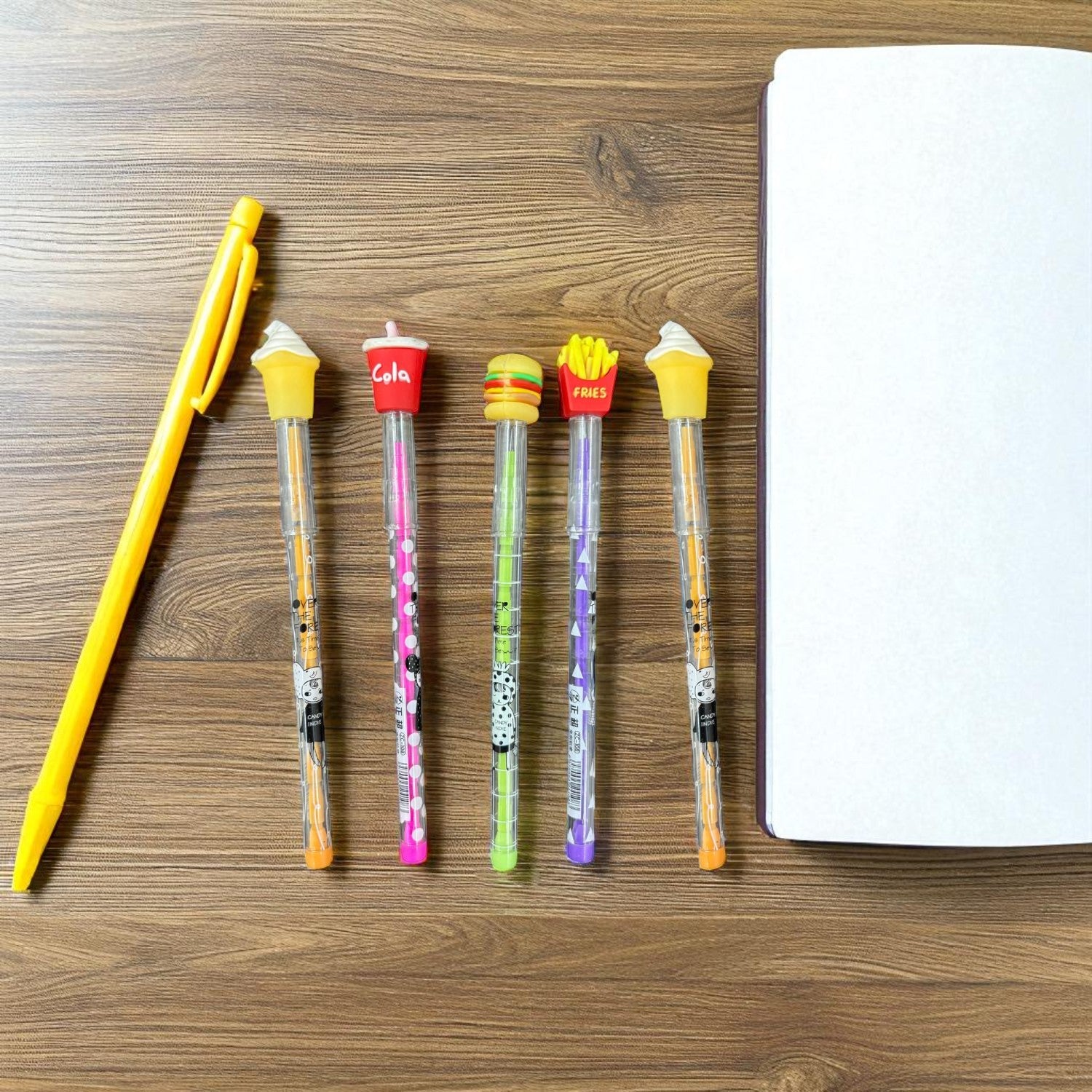 Lead Pencil for Kids | Multicolor Burger, Ice Cream Cold Drink Design | Drawing, Sketching & Return Gifts-Pack of 2 - Apkamart #Style_Pack Of 12