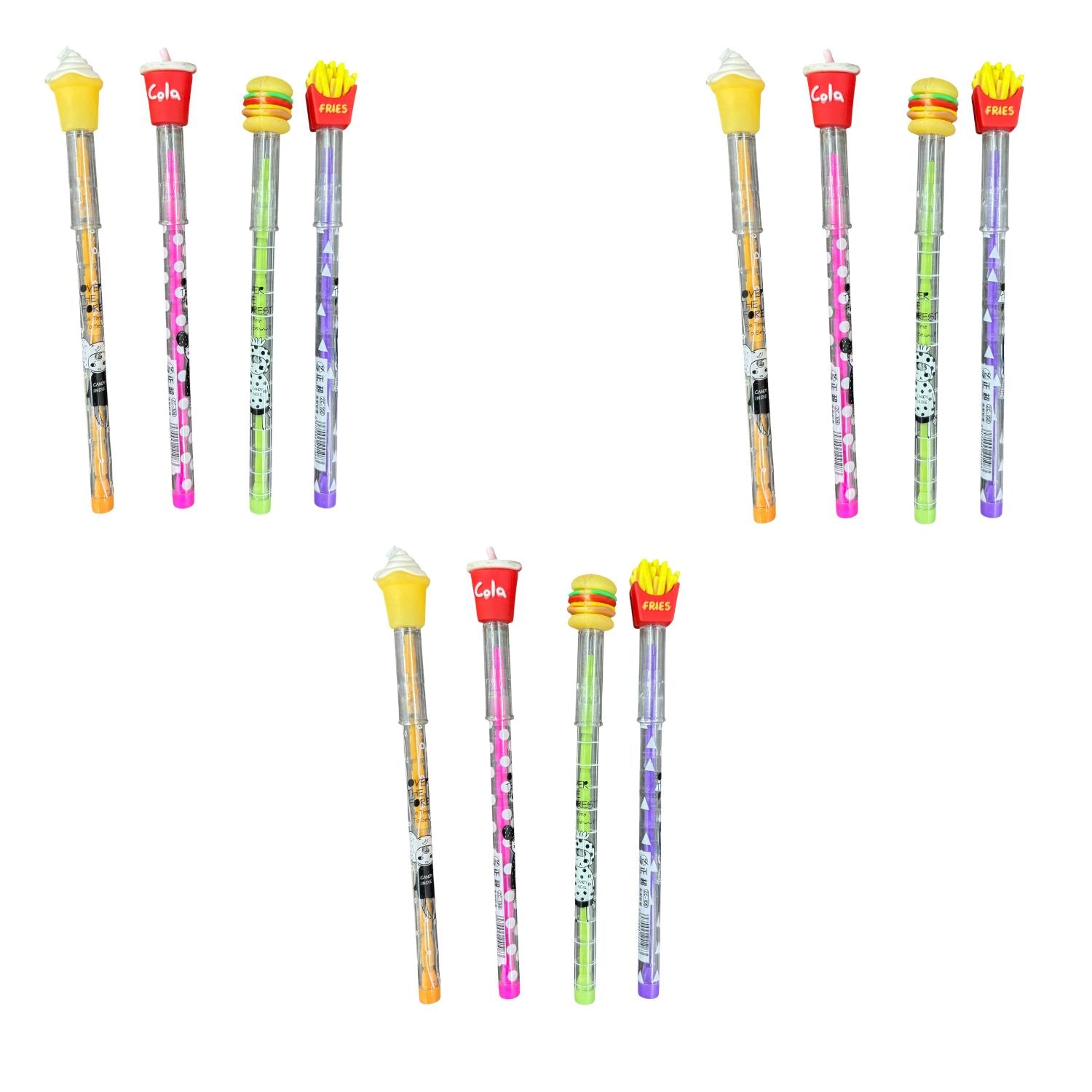 Lead Pencil for Kids | Multicolor Burger, Ice Cream Cold Drink Design | Drawing, Sketching & Return Gifts-Pack of 2 - Apkamart #Style_Pack Of 12