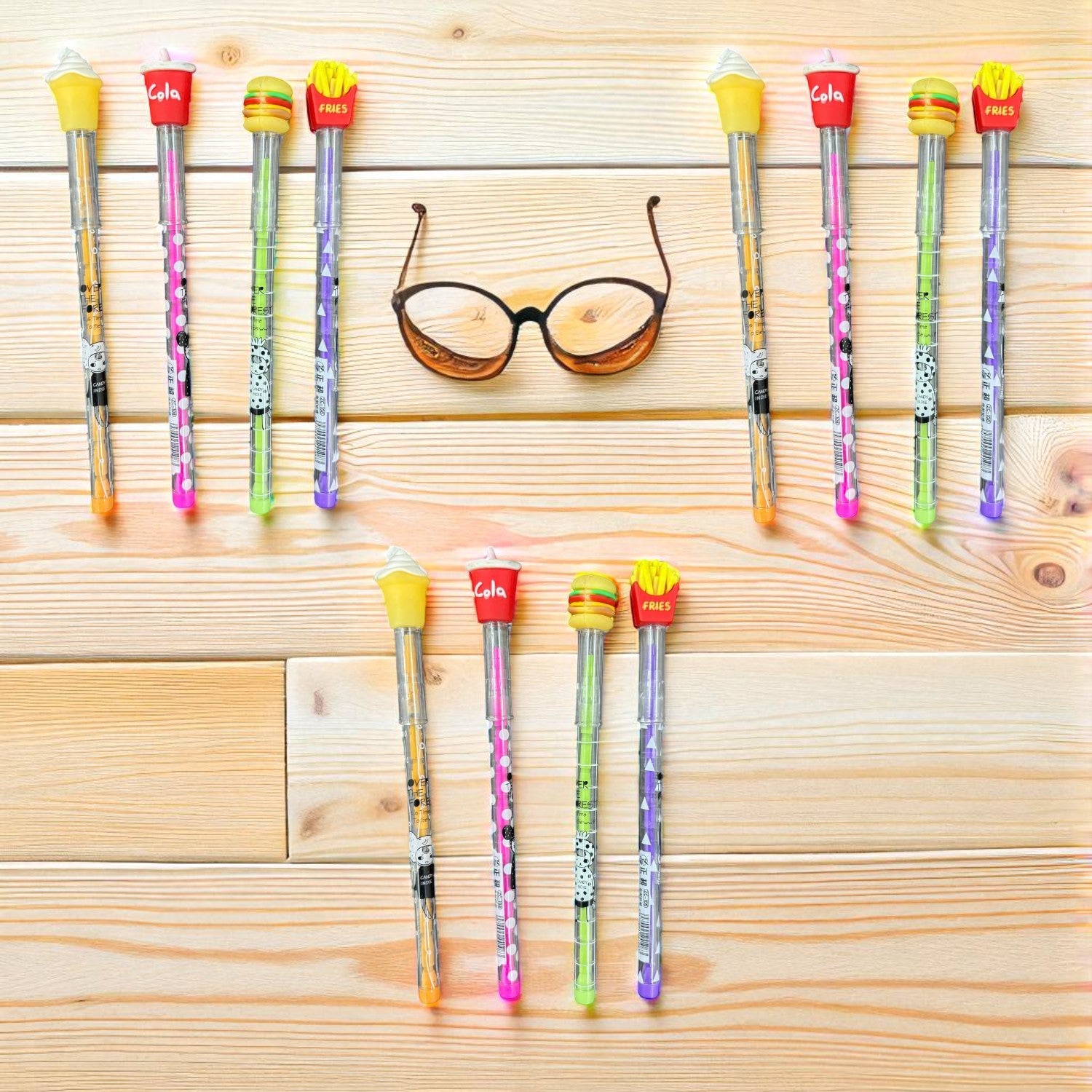 Lead Pencil for Kids | Multicolor Burger, Ice Cream Cold Drink Design | Drawing, Sketching & Return Gifts-Pack of 2 - Apkamart #Style_Pack Of 12