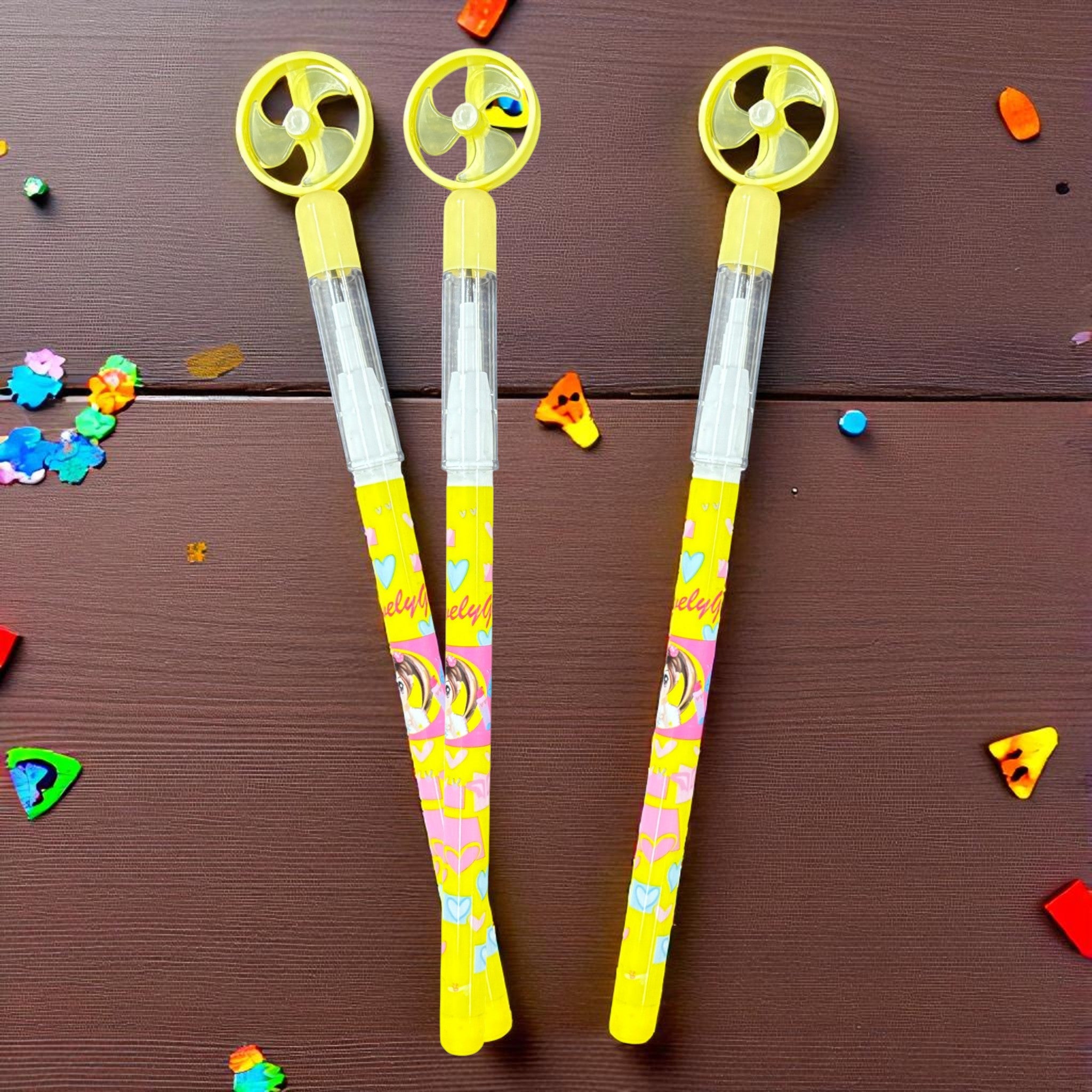 Lead Pencil for Kids – Multicolor Playing Fan Design | Smooth Writing Pencils for School, Drawing & Gifting- Pack of 2 - Apkamart #Style_Pack Of 3