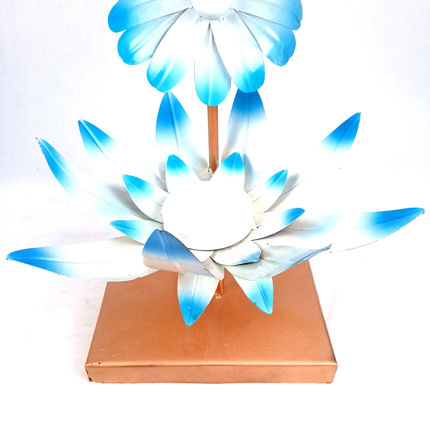Lotus Lamp | Led Lamp Showpiece | Led Stand/Aasan for God - for Temple, Home, Living Room, Office Desk, Mandir Decor & Gifts - apkamart #color_Blue