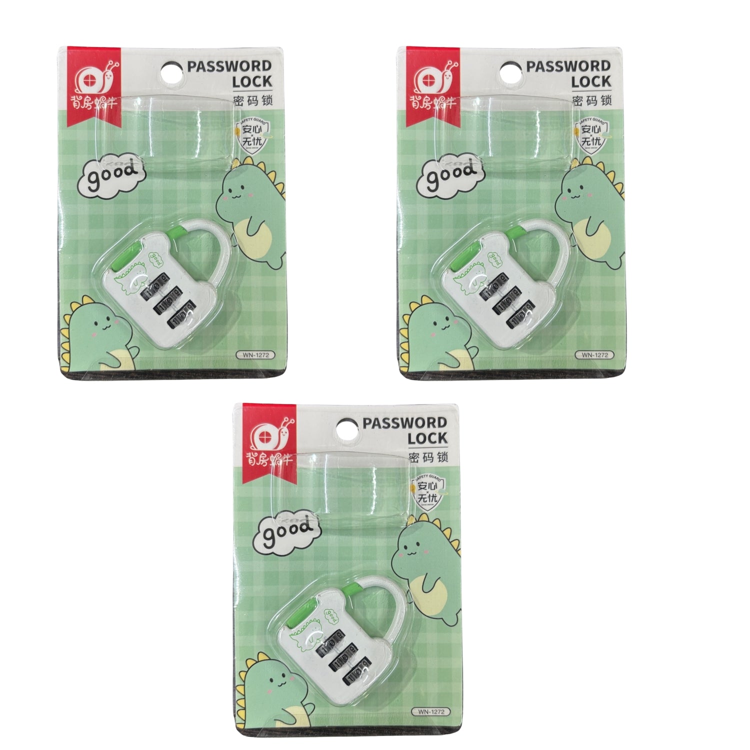 Number Lock | Number Lock for Laptop Bags Secure & Home. Office | Number Lock Padlock Using Travel Suitcases - Apkamart #Style_Pack Of 3