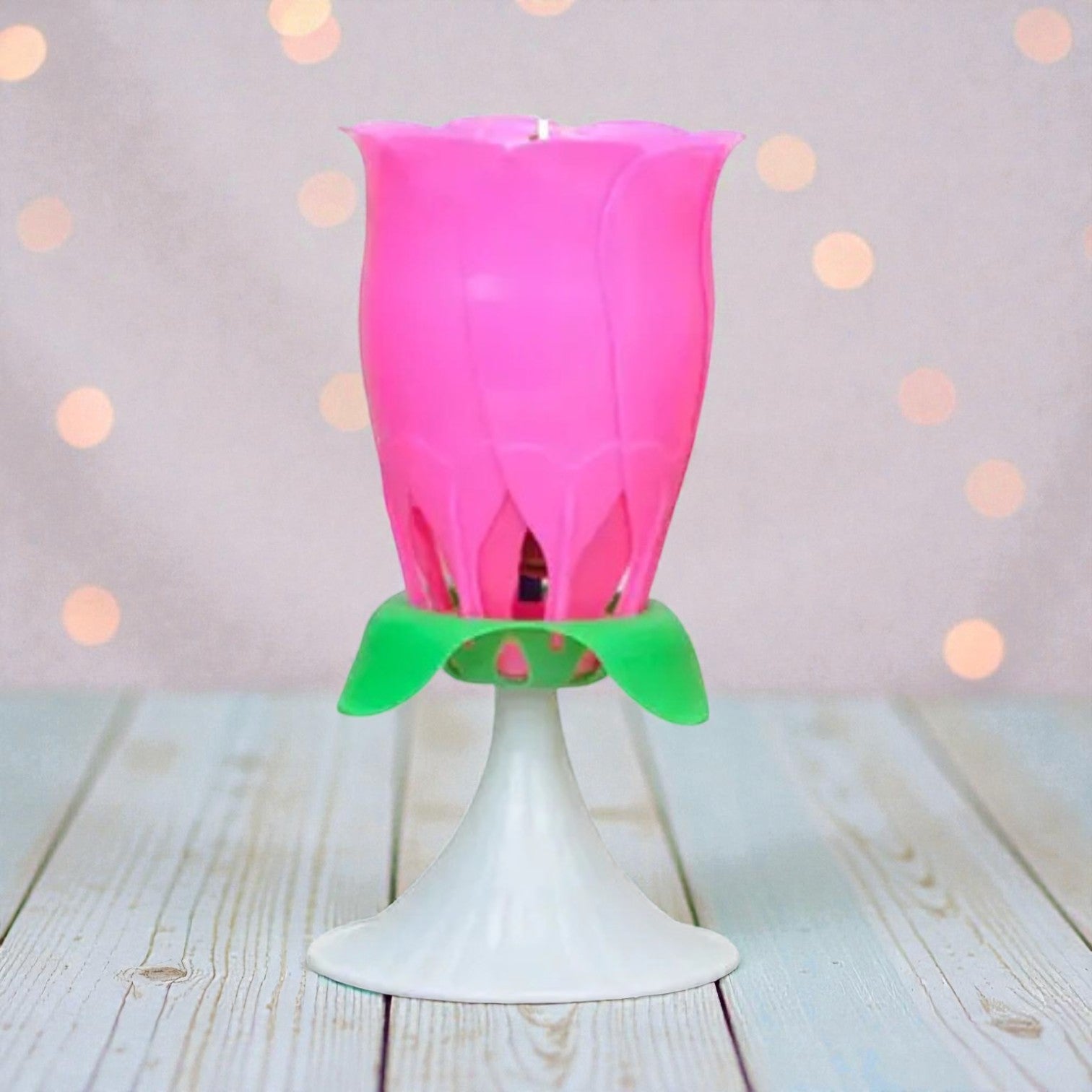 Lotus Design Birthday Candle for Cake Decoration | Decorative Birthday Candle for Kids Birthday Parties, Home Celebrations & Special Events - Apkamart #Style_pack Of 1