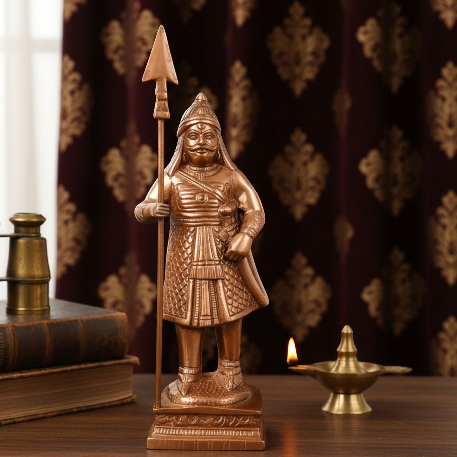 Maharana Pratap Statue | Historical Human Figurine Showpiece for Living Room & Home Decor | Warrior Idol for Office & Gift - 15 Inch - Apkamart