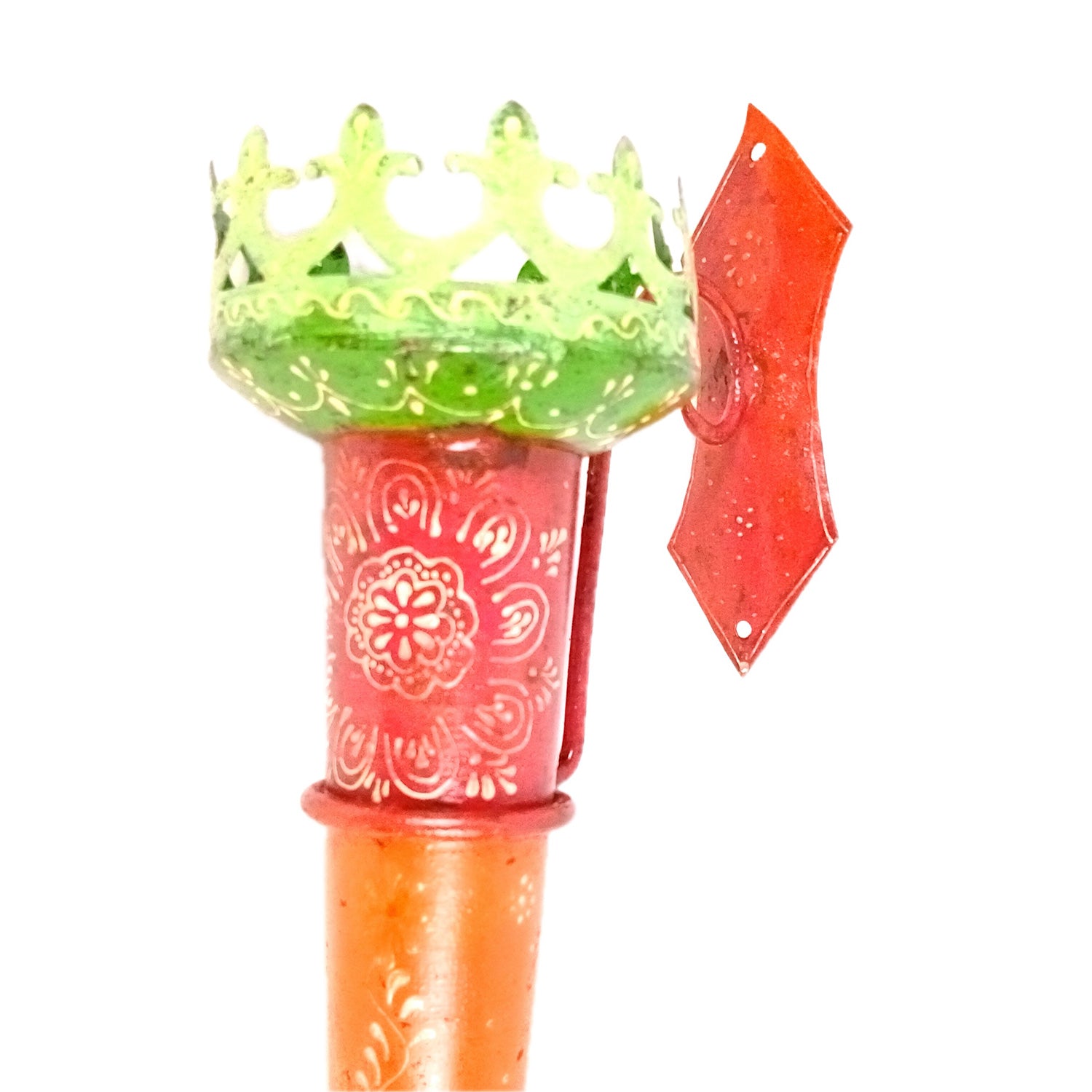 Mashaal Tea Light Candle Holder | Rustic Mashaal Iron Torch With Antique Finish - For Vintage Decor, Home, Hotels, Resorts, Restaurants - 21 Inch (Pack Of 2) - Apkamat