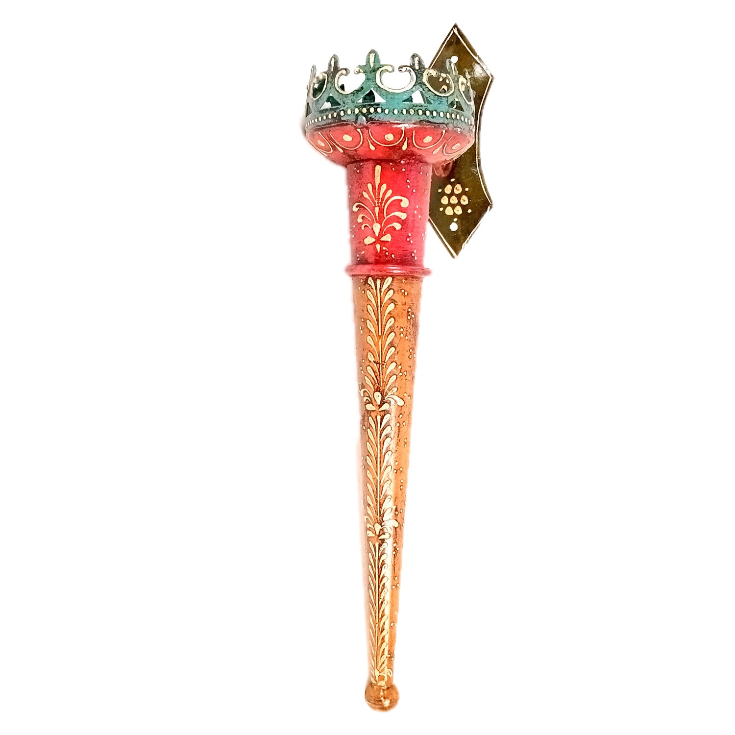 Mashaal Candle Holder | Rustic Mashaal Torch Shaped Tea Light Holder With Antique Finish - For Vintage Decor, Home, Hotels, Resorts, Restaurants - 18 Inch (Pack Of 2) - Apkamart