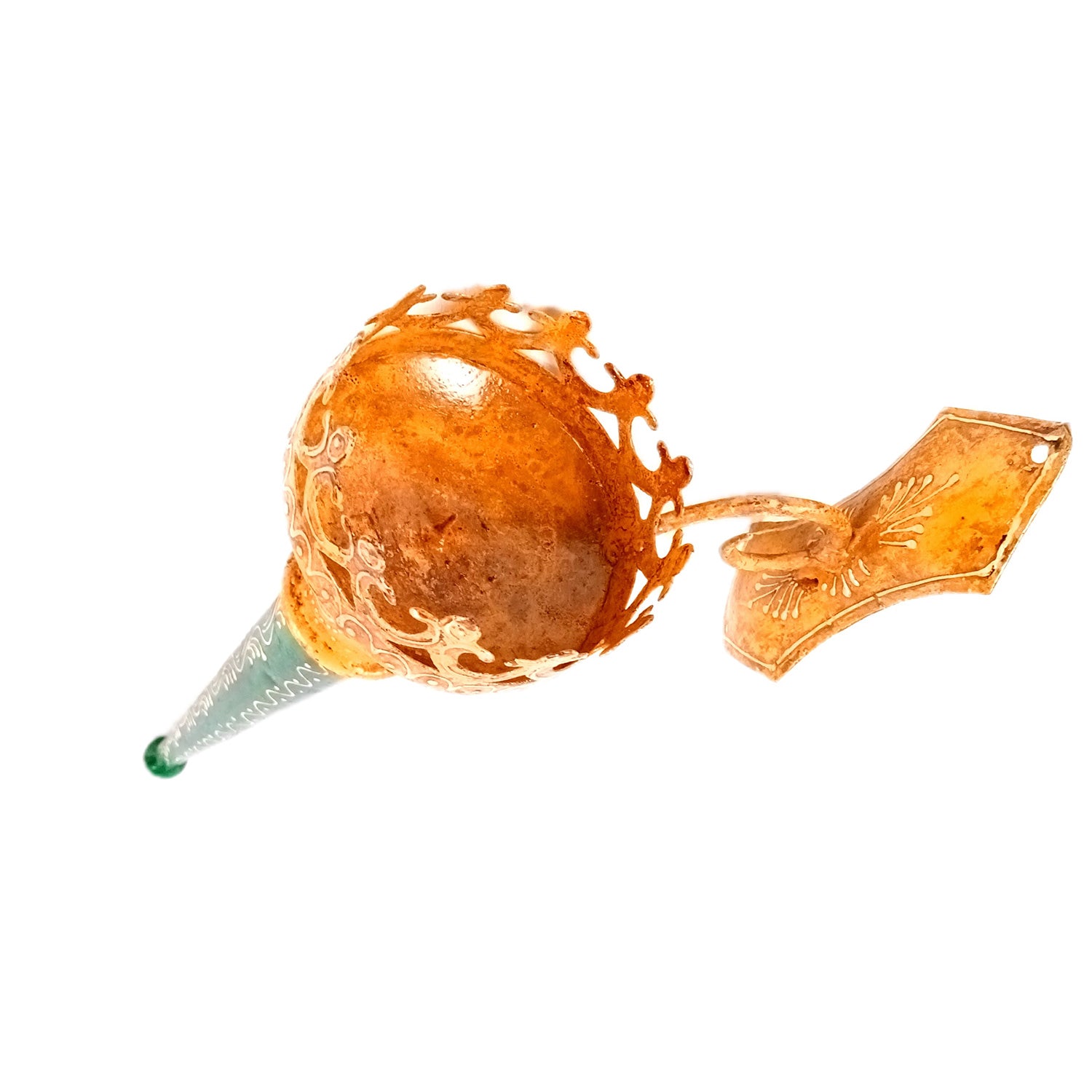 Mashal Tea Light Candle Holder Stand | Mashaal Olympic Iron Torch With Antique Finish - For Home & Rustic Wall Decor, Living Room - 18 Inch - Apkamart