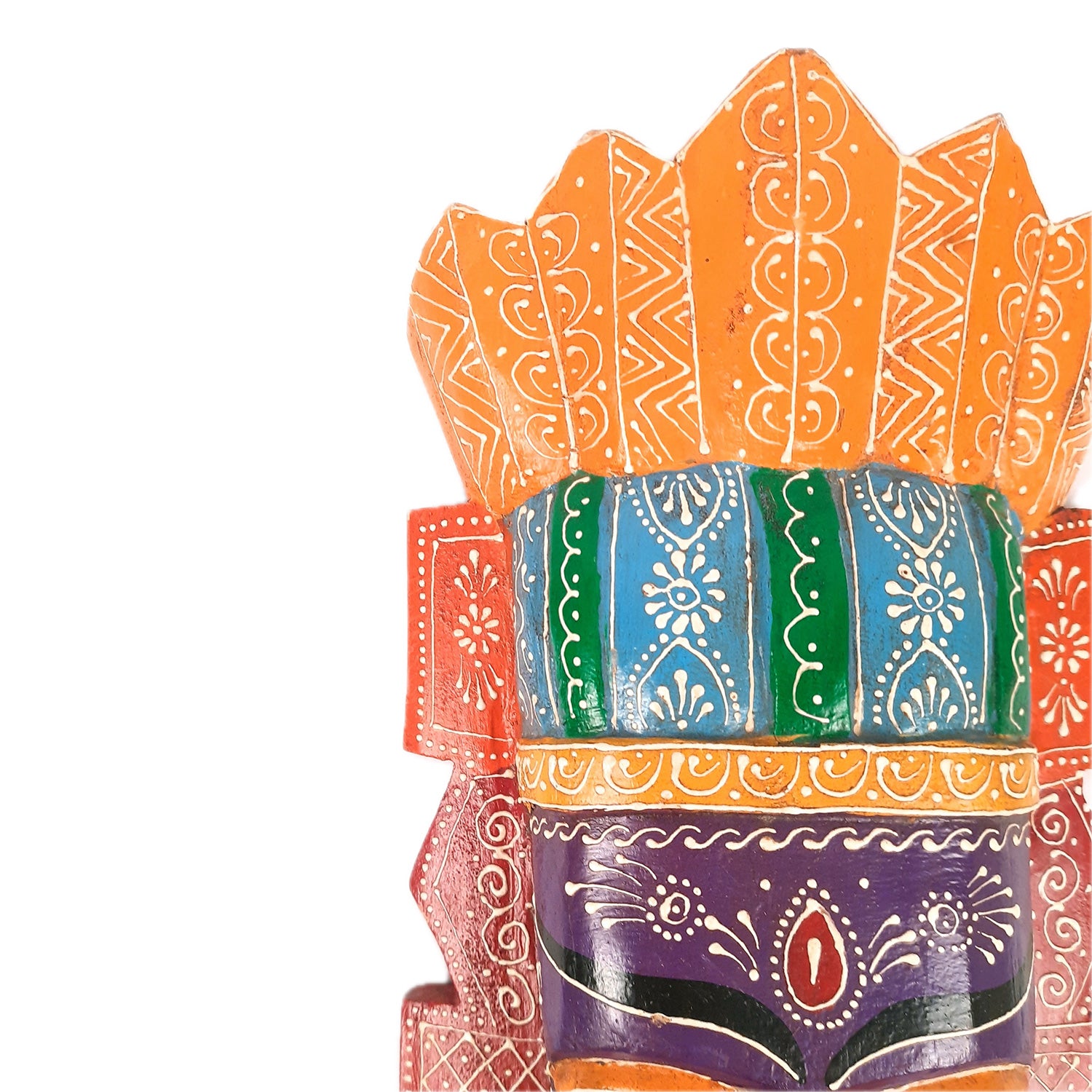 Wall Mask Nazar Battu | Decorative Tribal Masks For Home Entrance & Living Room | African Egyptian Big Face Hanging - For House, Door, Hall-Way, Balcony Decoration - apkamart #Color_Purple