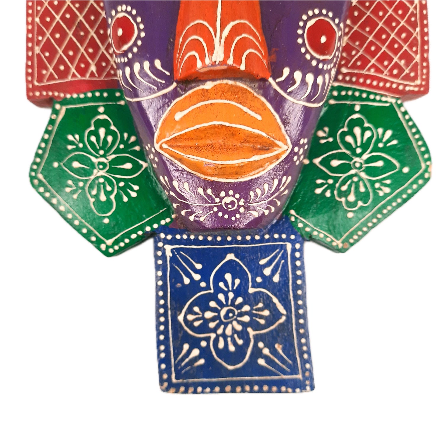 Wall Mask Nazar Battu | Decorative Tribal Masks For Home Entrance & Living Room | African Egyptian Big Face Hanging - For House, Door, Hall-Way, Balcony Decoration - apkamart #Color_Purple