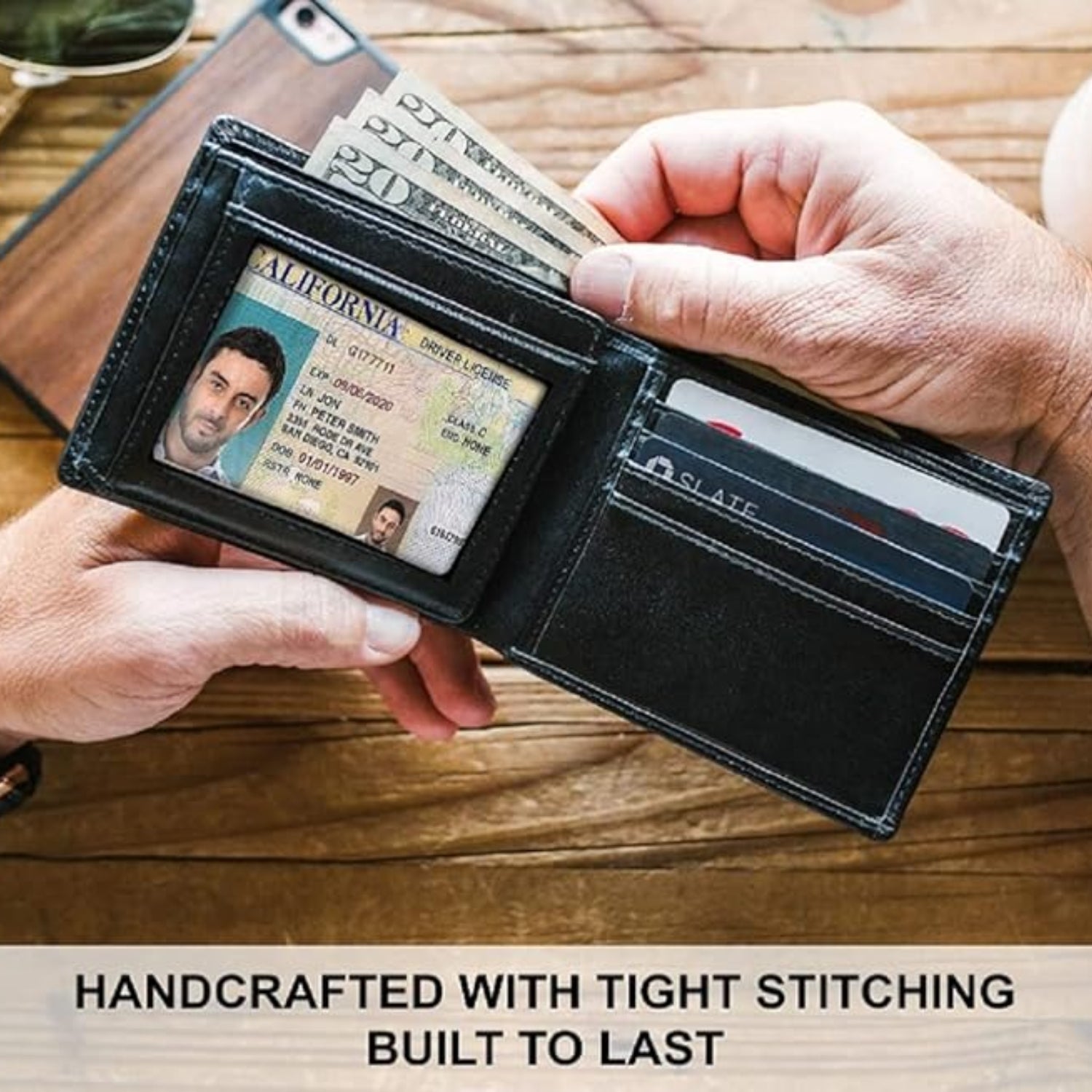Leather Wallet for Men | Premium Mens Wallet | Classic Men Wallet Purse with Multiple Card Slots | Slim & Durable Wallets for Men Daily Use - Apkamart #Style_Design 2