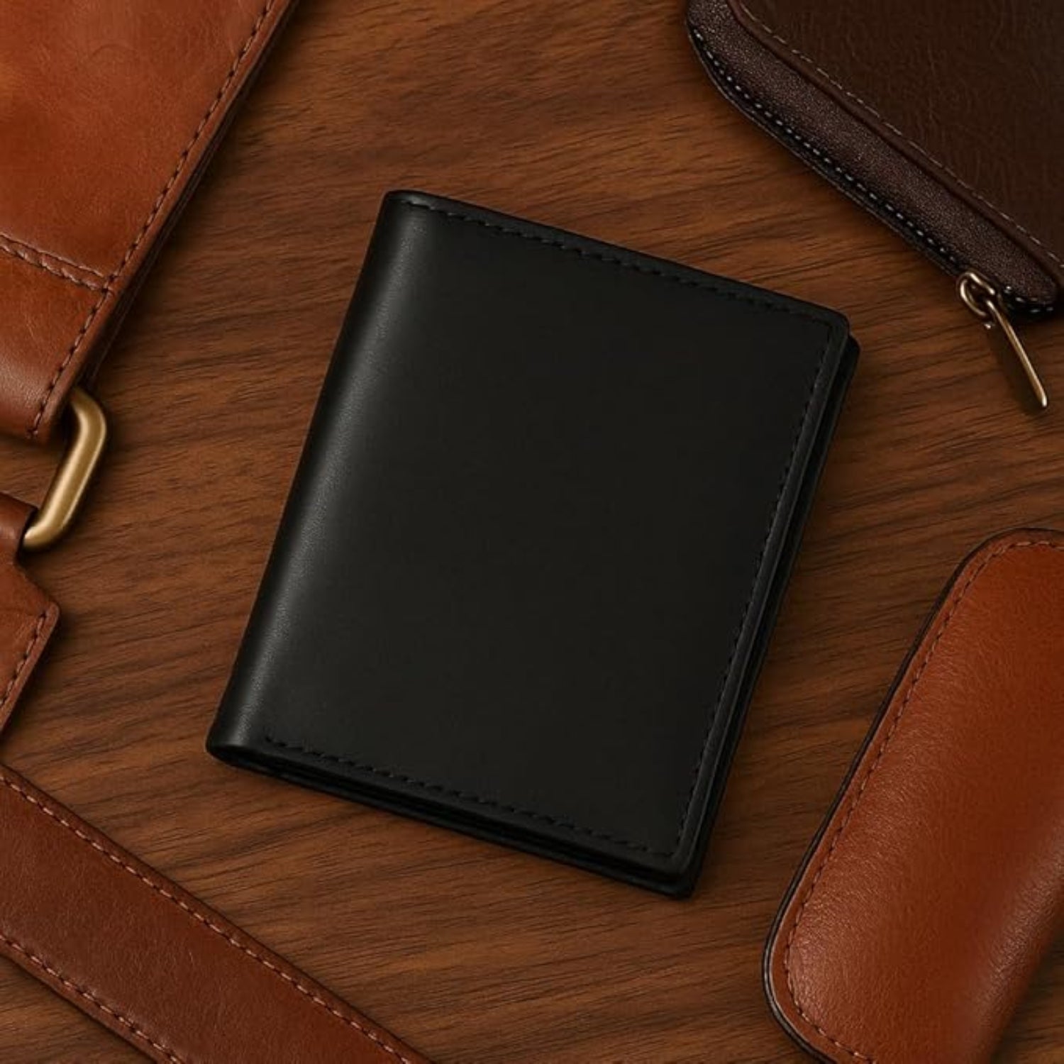 Leather Wallet for Men | Premium Mens Wallet | Classic Men Wallet Purse with Multiple Card Slots | Slim & Durable Wallets for Men Daily Use - Apkamart #Style_Design 6