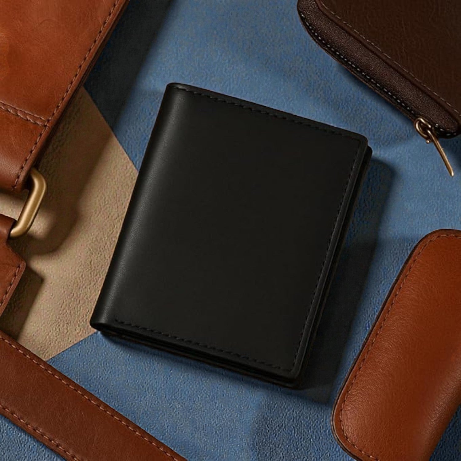 Leather Wallet for Men | Premium Mens Wallet | Classic Men Wallet Purse with Multiple Card Slots | Slim & Durable Wallets for Men Daily Use - Apkamart #Style_Design 6