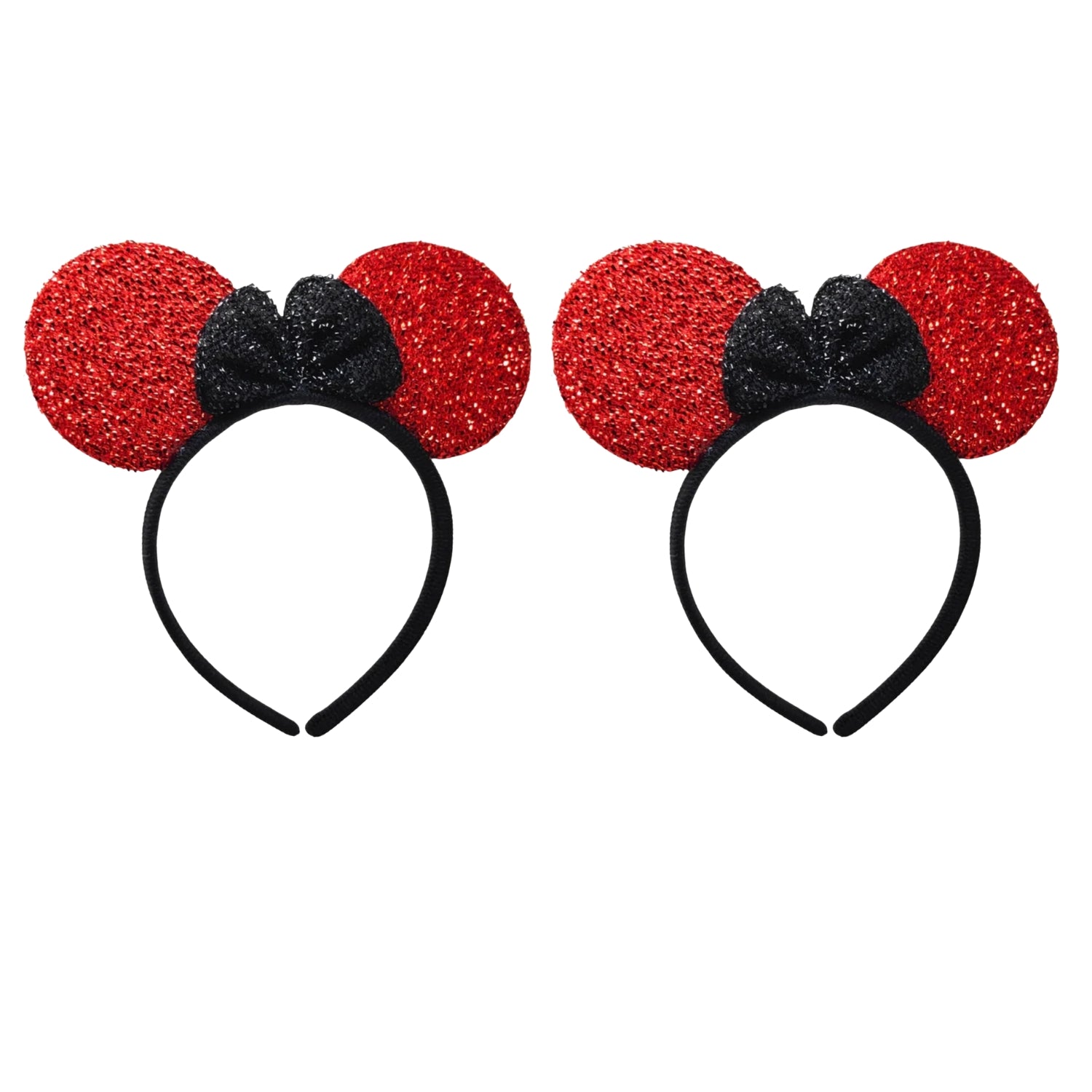 Minnie Mouse Hairband for Girls Cute Cartoon Bow Hairband for Kids Soft Comfortable Hairband for Birthday Party Daily Wear School Functions - Apkamart #Style_Pack Of 2